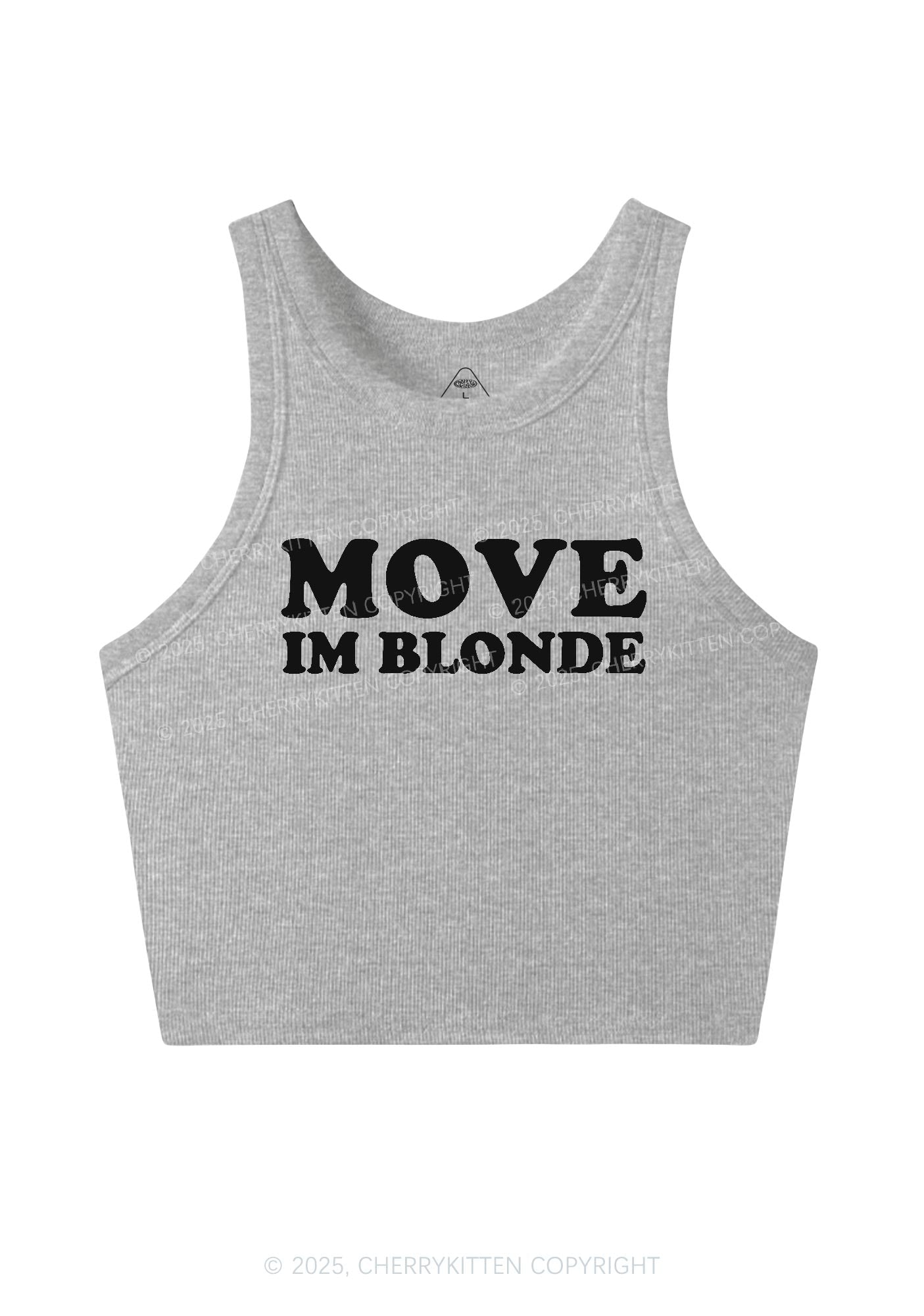 Move Im Blonde Y2K Crop Tank Top Cherrykitten