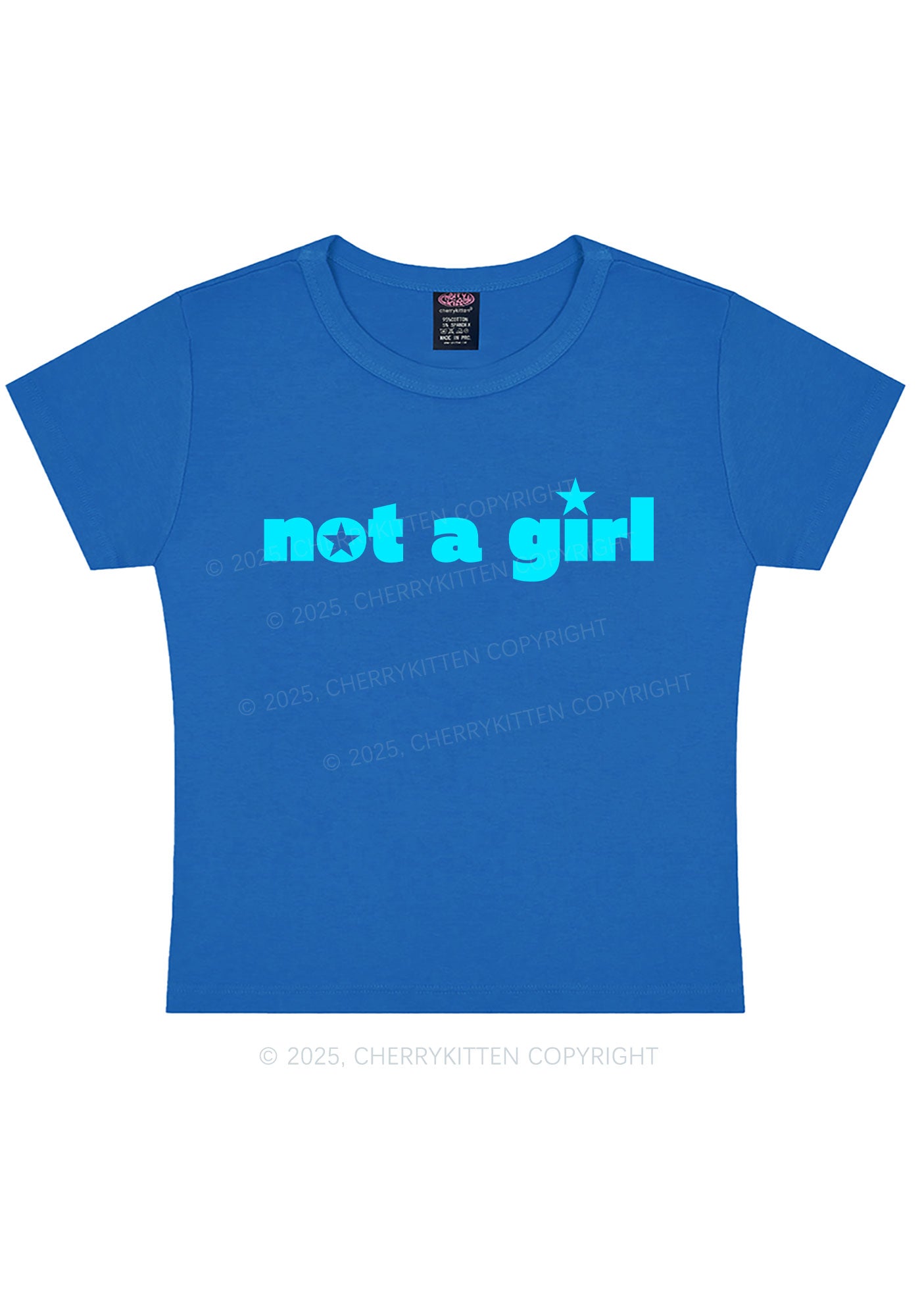 Not A Girl Y2K Baby Tee Cherrykitten