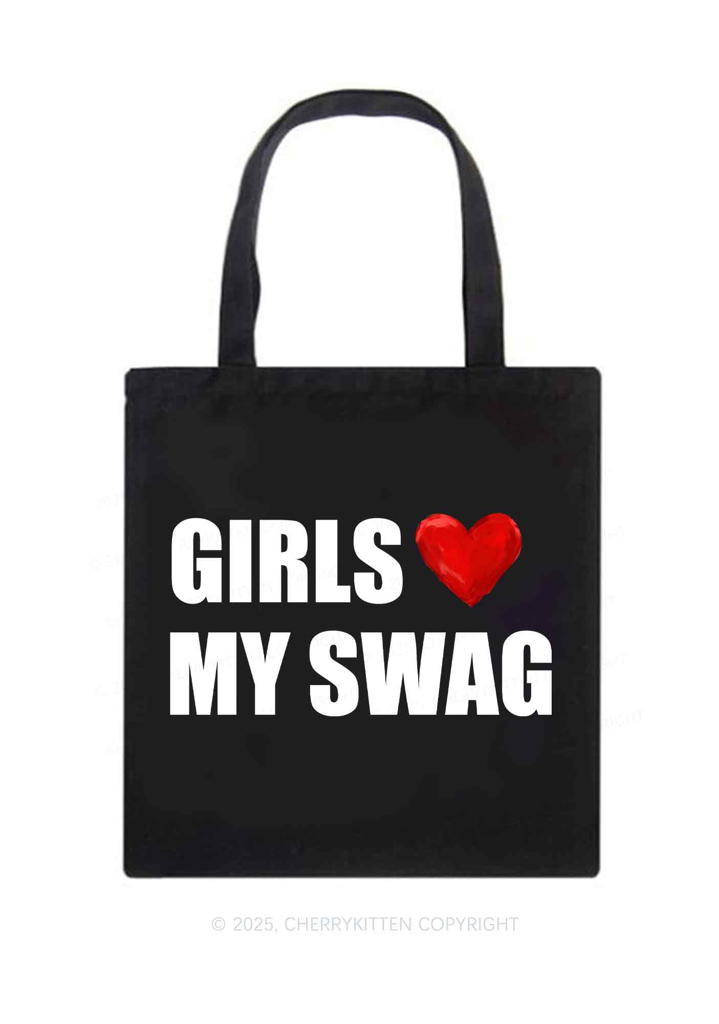 Girls Love My Swag Y2K Canvas Tote Bag Cherrykitten