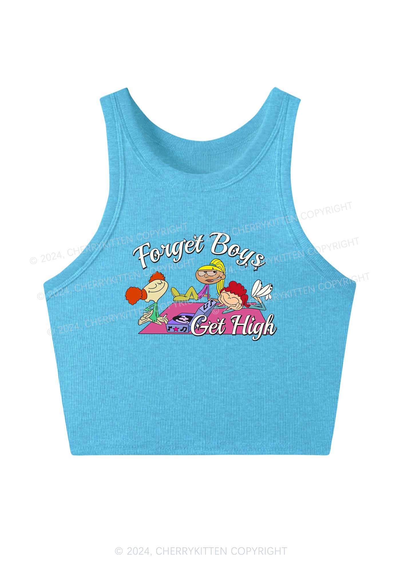 Forget Boys Y2K Crop Tank Top Cherrykitten