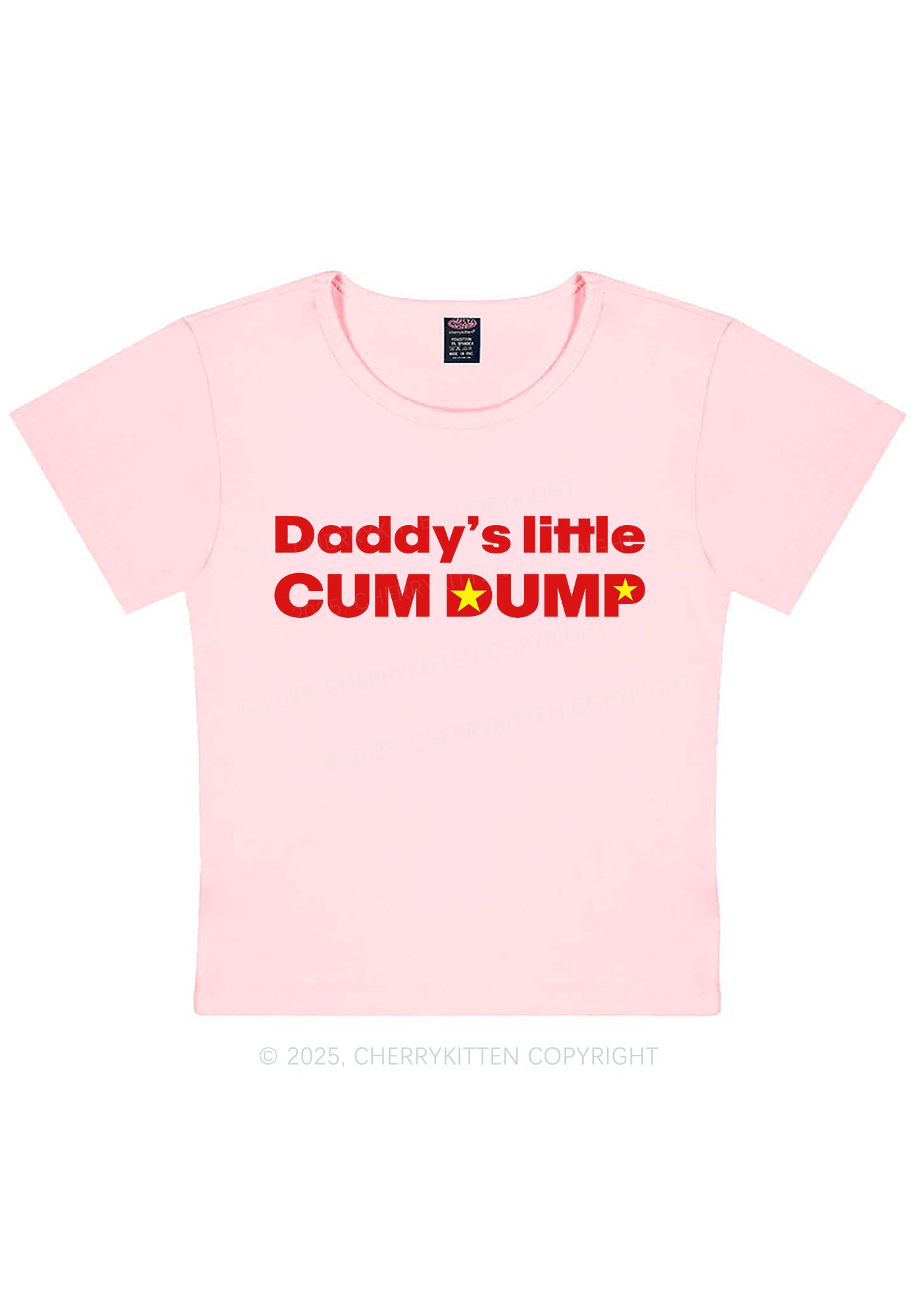 Daddys Little Cum Dump Y2K Baby Tee Cherrykitten