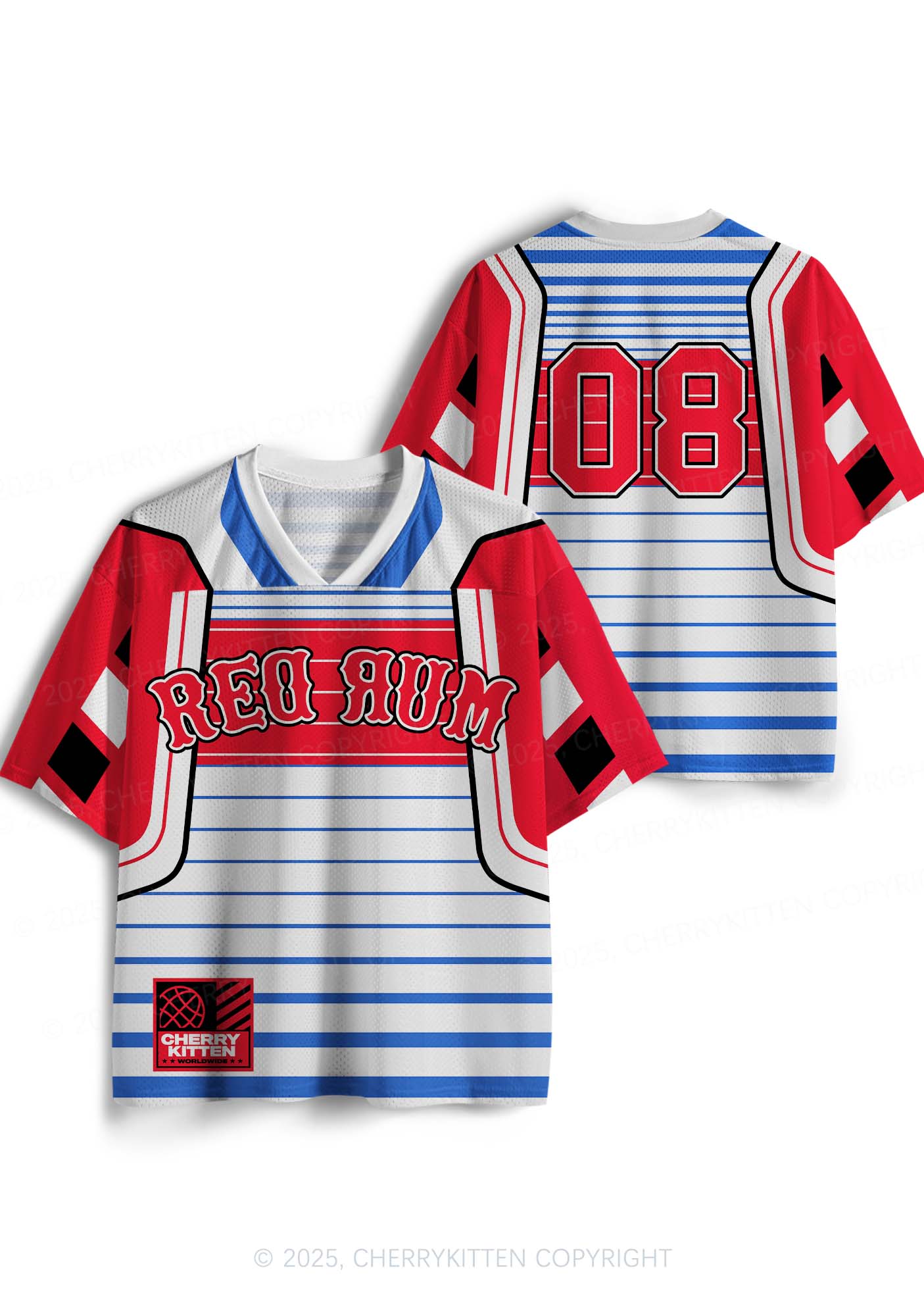 Custom Halloween Red Rum Y2K Sport Jersey Shirts Cherrykitten
