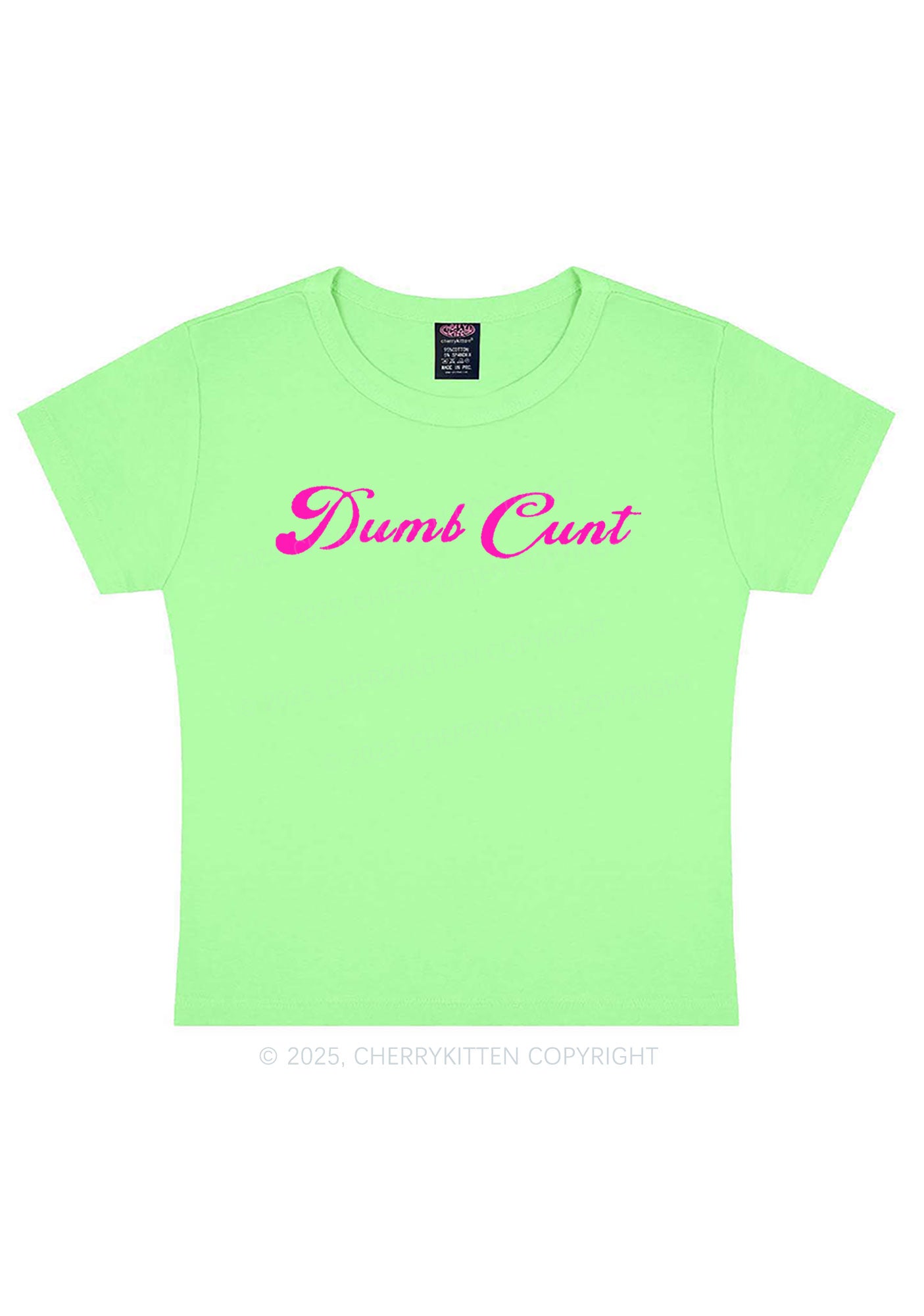 Dumb Cxxt Y2K Baby Tee Cherrykitten