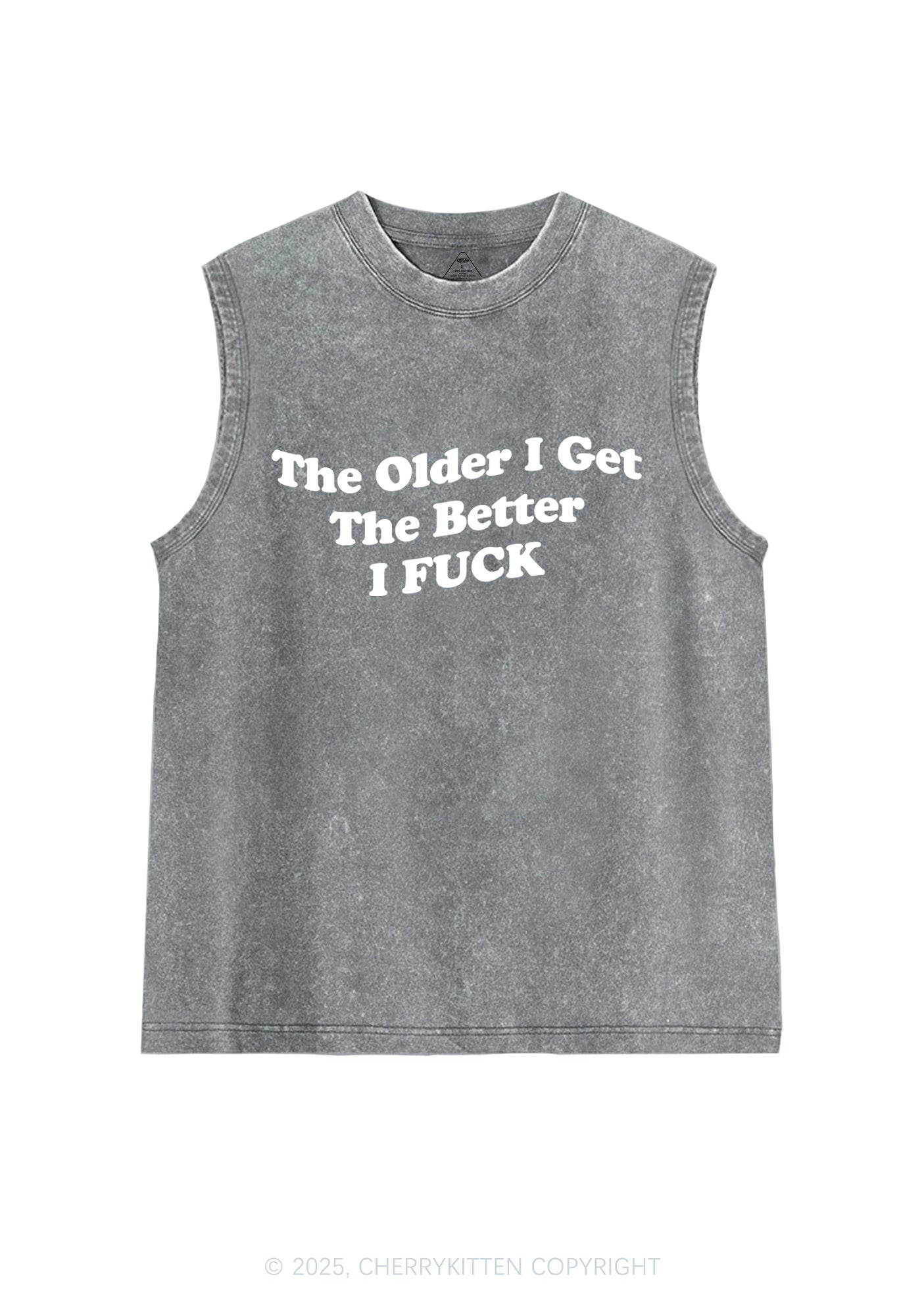 Older Get Better Fxxk Y2K Washed Muscle Tank Cherrykitten