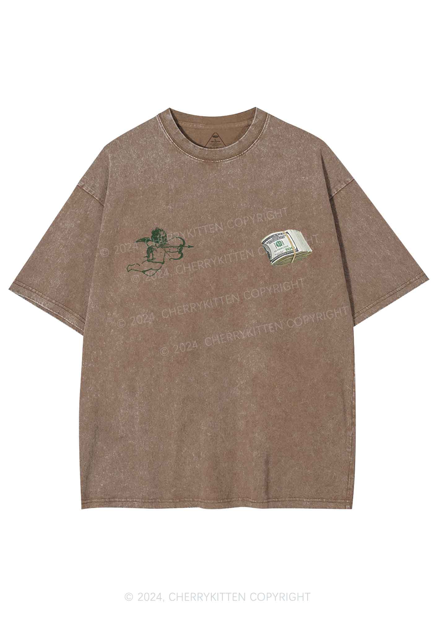 Cupid Cash Y2K Valentine's Day Washed Tee Cherrykitten