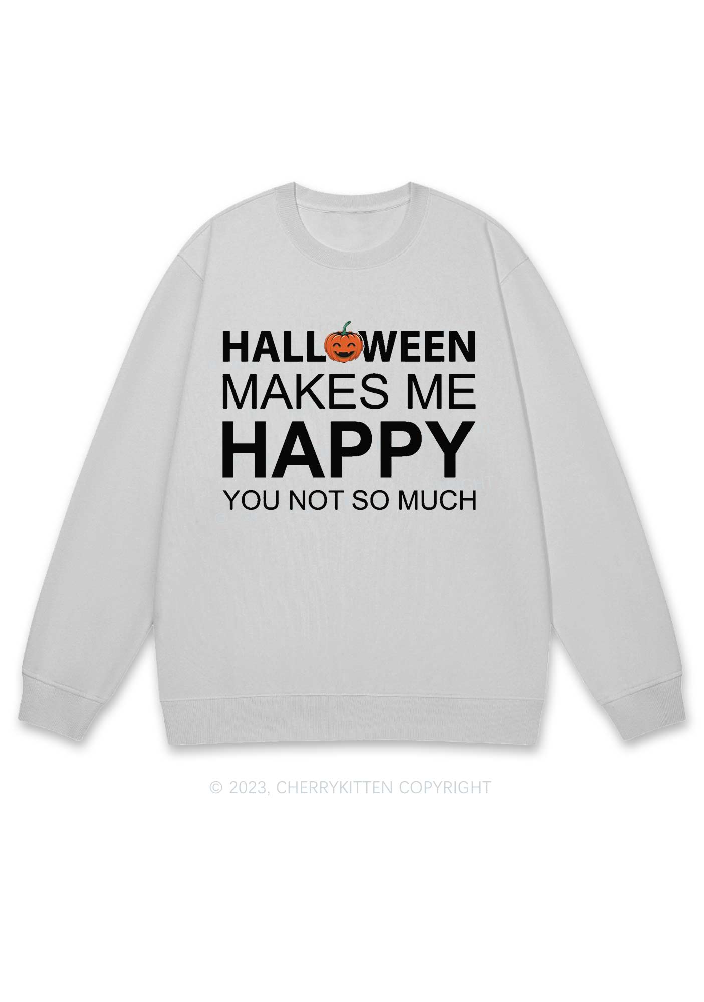Halloween Makes Me Happy Y2K Sweatshirt Cherrykitten
