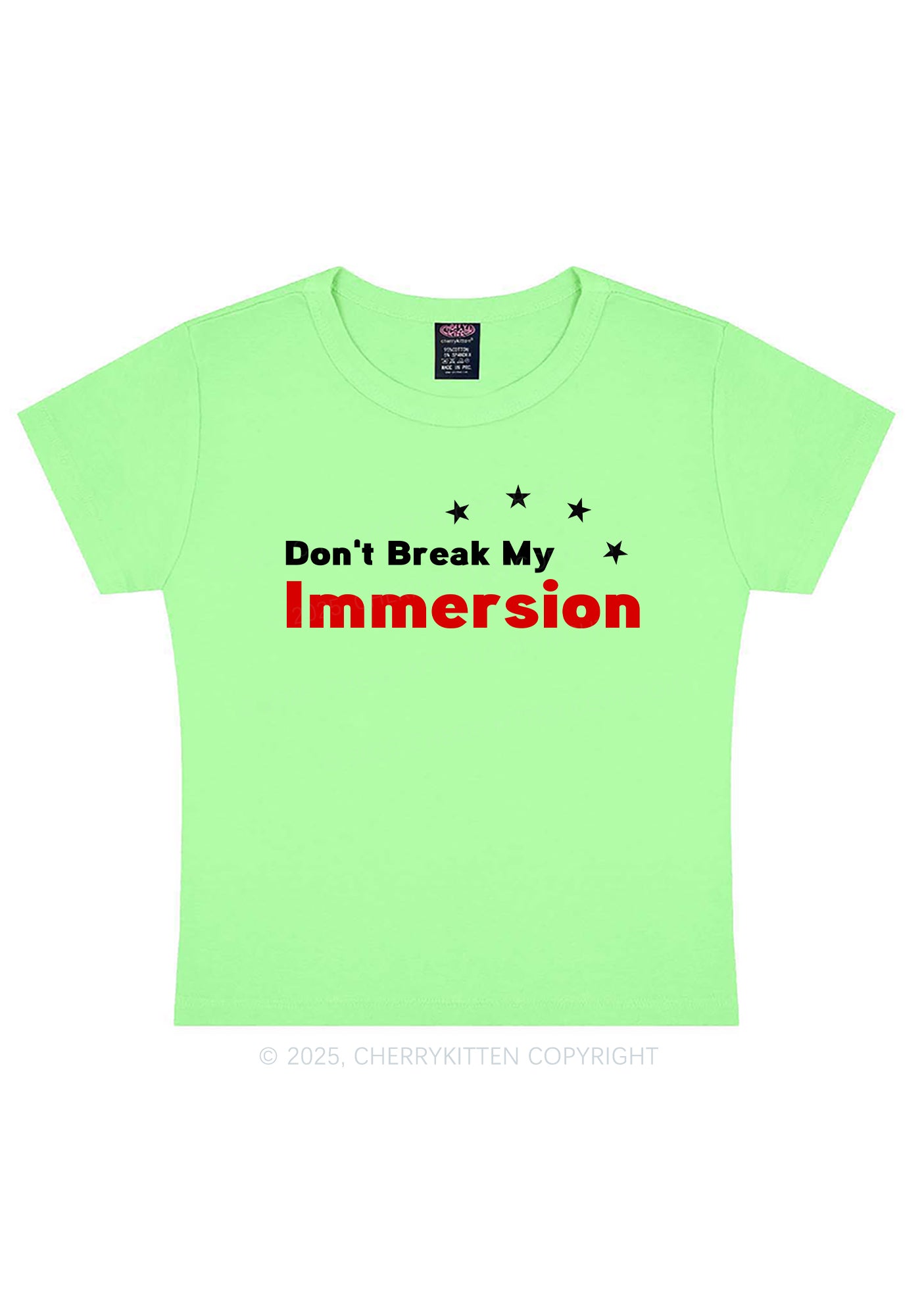 Dont Break My Immersion Y2K Baby Tee Cherrykitten