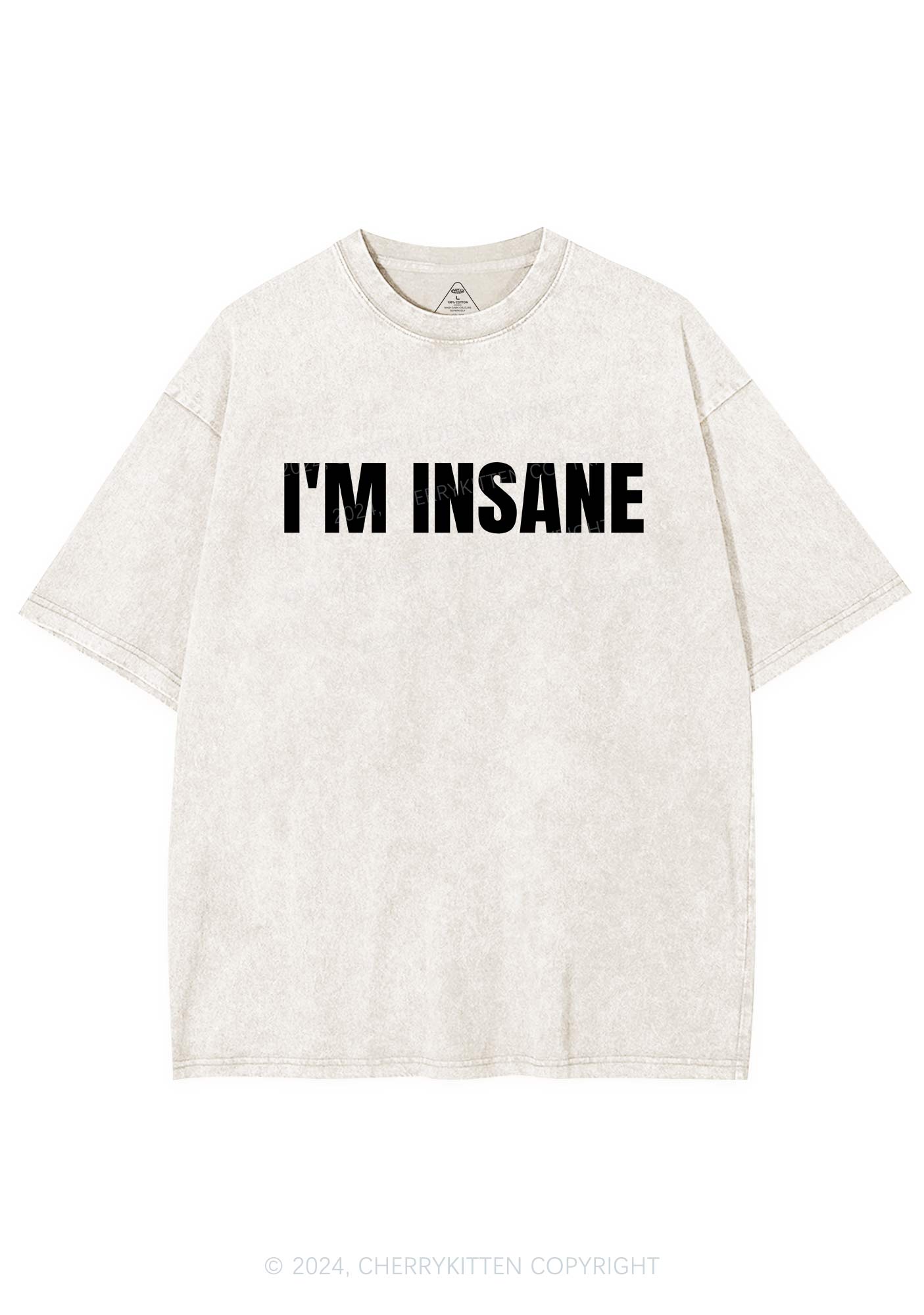 Im Insane Y2K Valentine's Day Washed Tee Cherrykitten