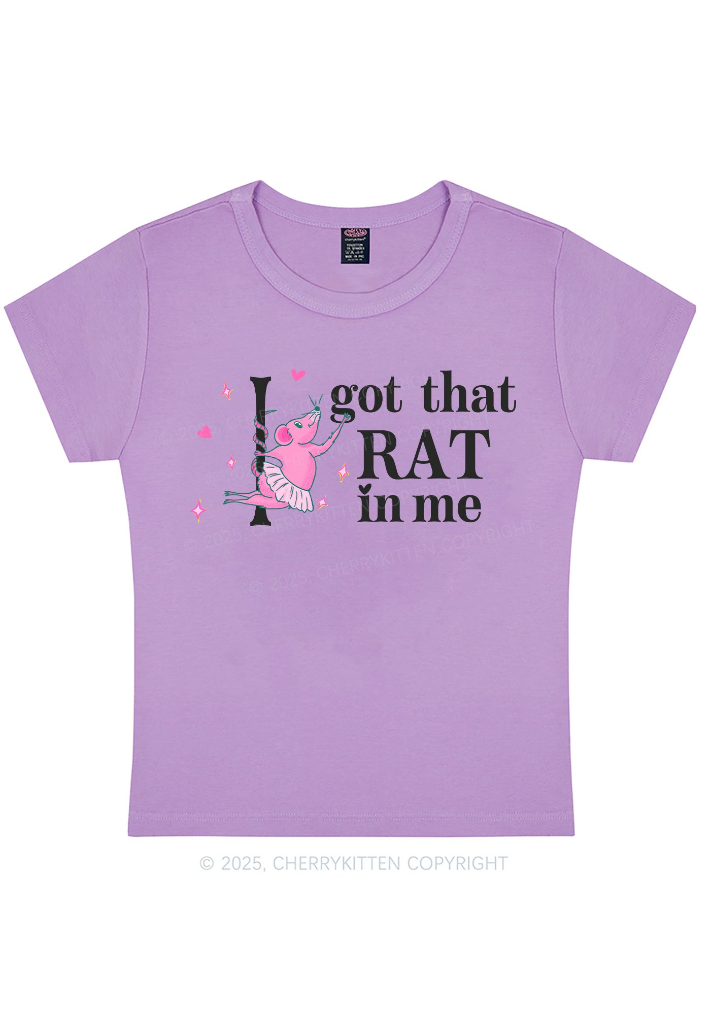 Got Rat In Me Y2K Baby Tee Cherrykitten