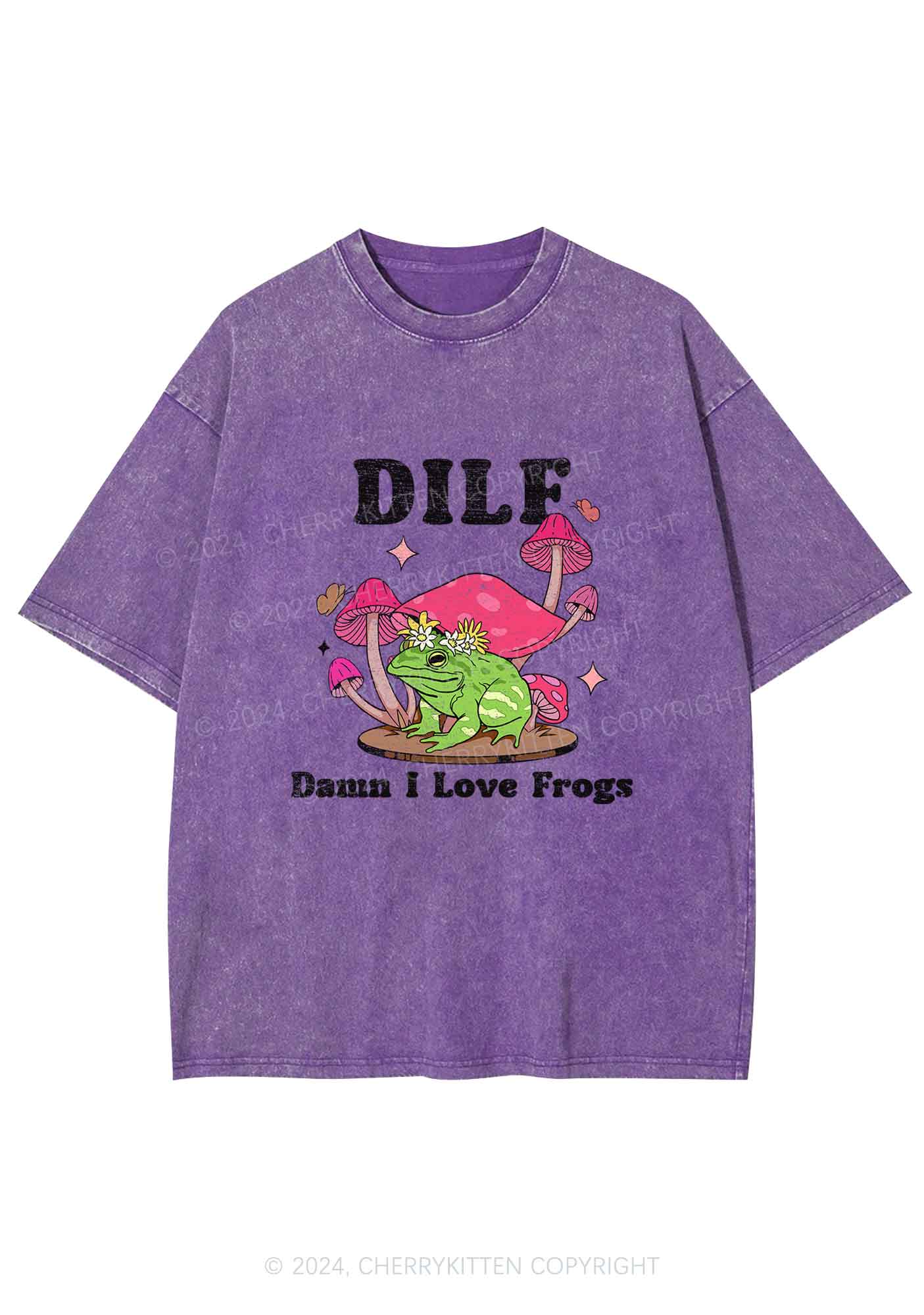 I Love Frogs Y2K Washed Tee Cherrykitten
