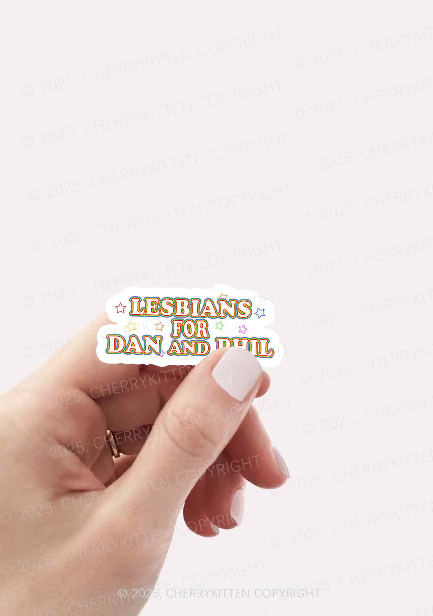 Lesbians For Dan Pride 1Pc Y2K Sticker Cherrykitten