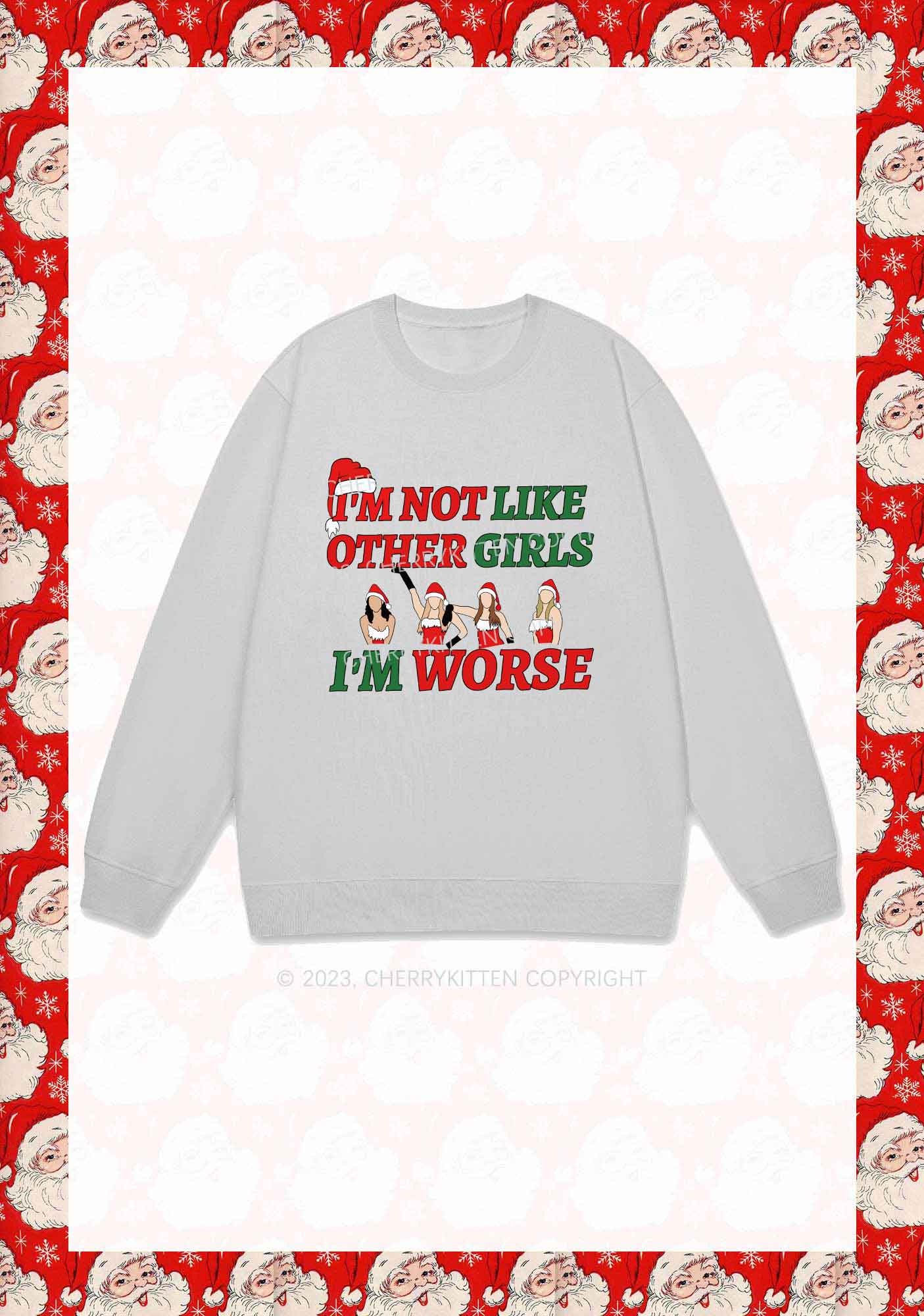 I'm Worse Y2K Sweatshirt Cherrykitten