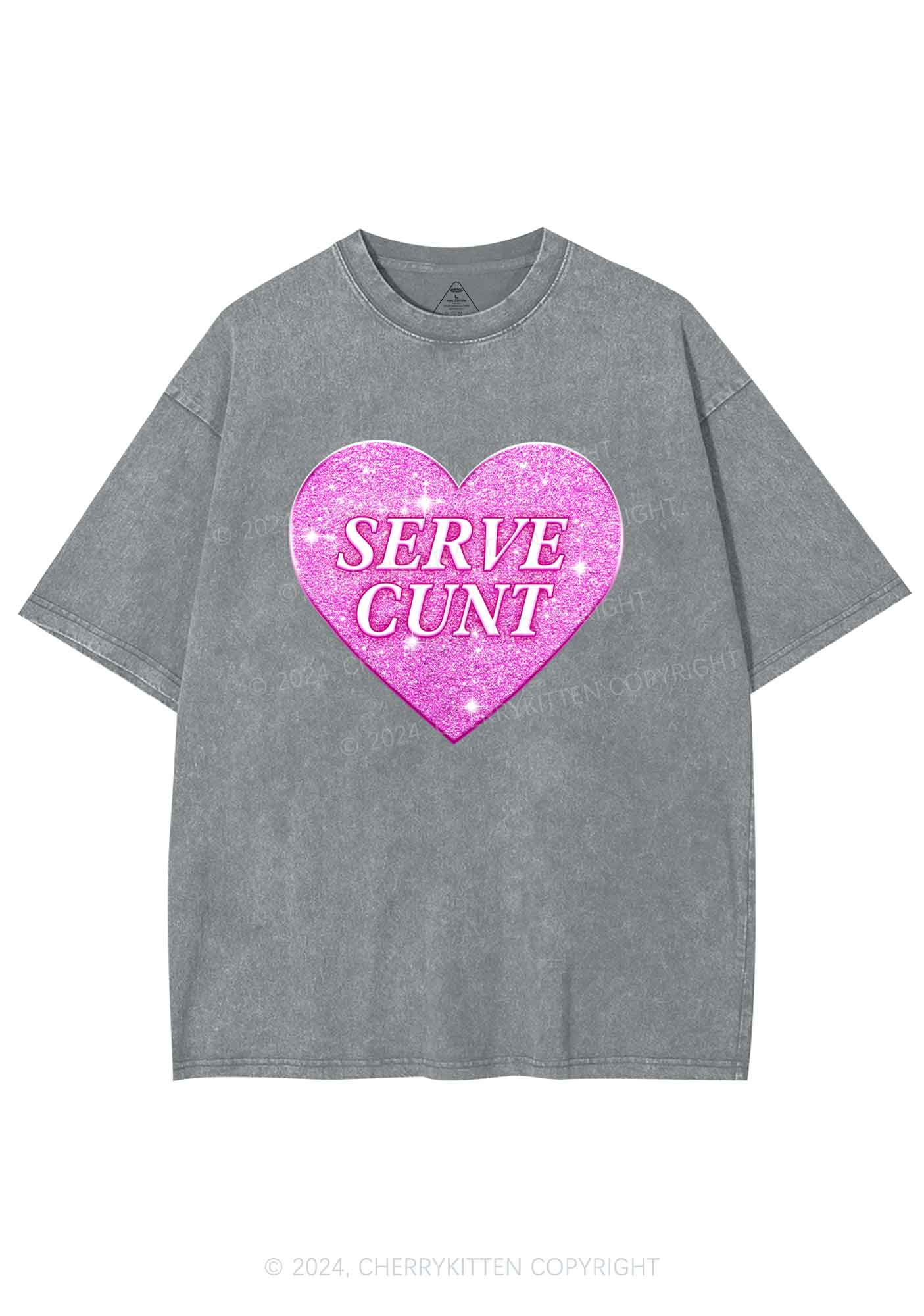 Serve Cxxt Y2K Valentine's Day Washed Tee Cherrykitten