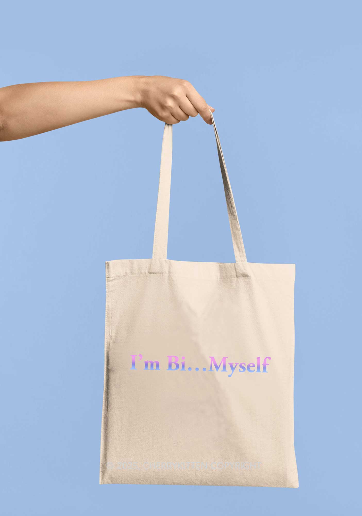 Im Bi Myself Pride Y2K Canvas Tote Bag Cherrykitten