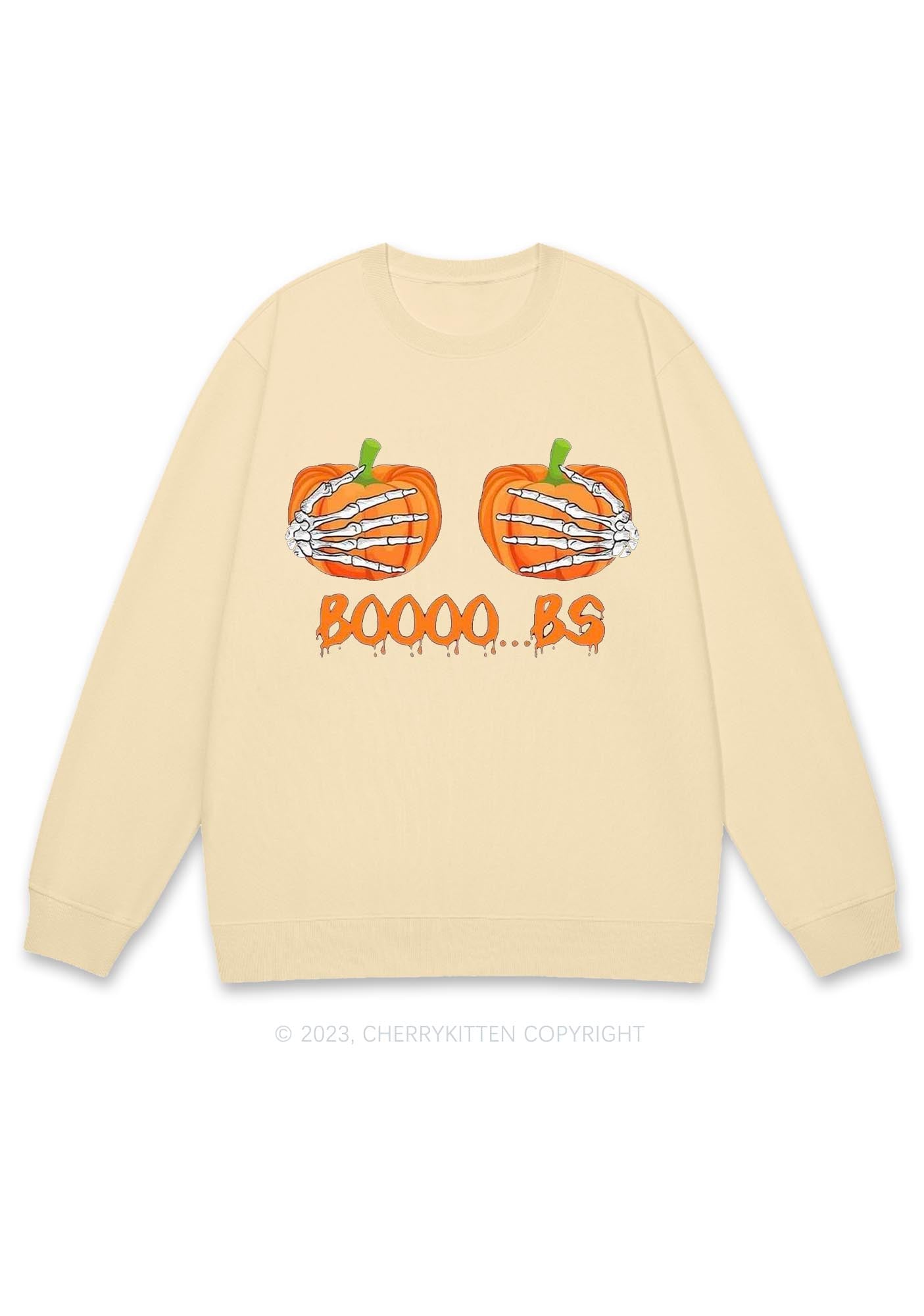 Pumpkin Boooobs Halloween Y2K Sweatshirt Cherrykitten