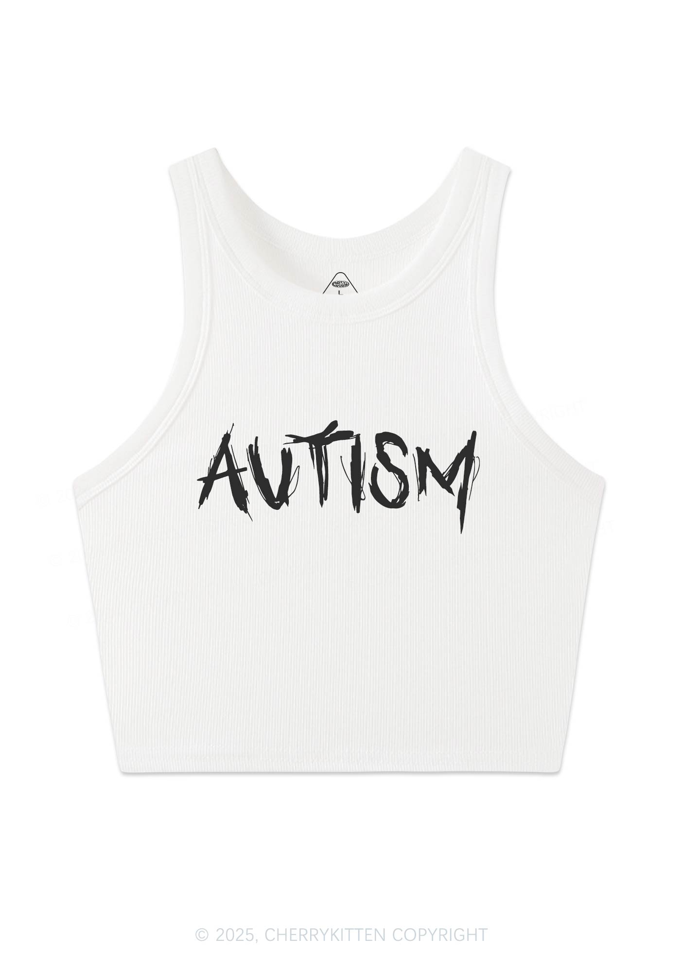 Satan Autism Y2K Crop Tank Top Cherrykitten