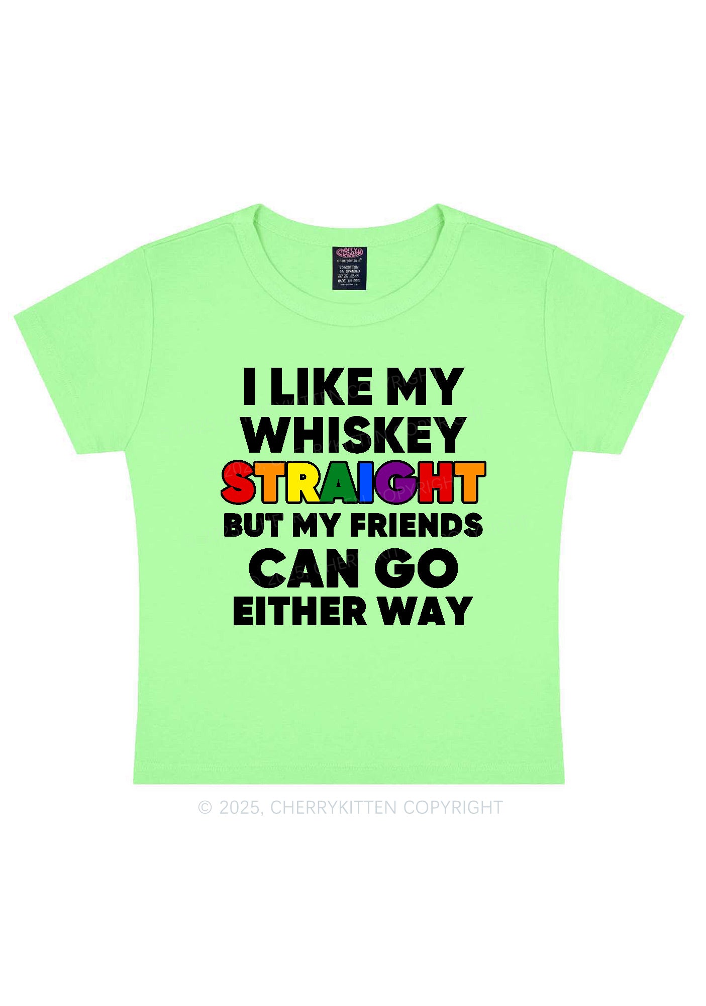 I Like Straight Pride Y2K Baby Tee Cherrykitten