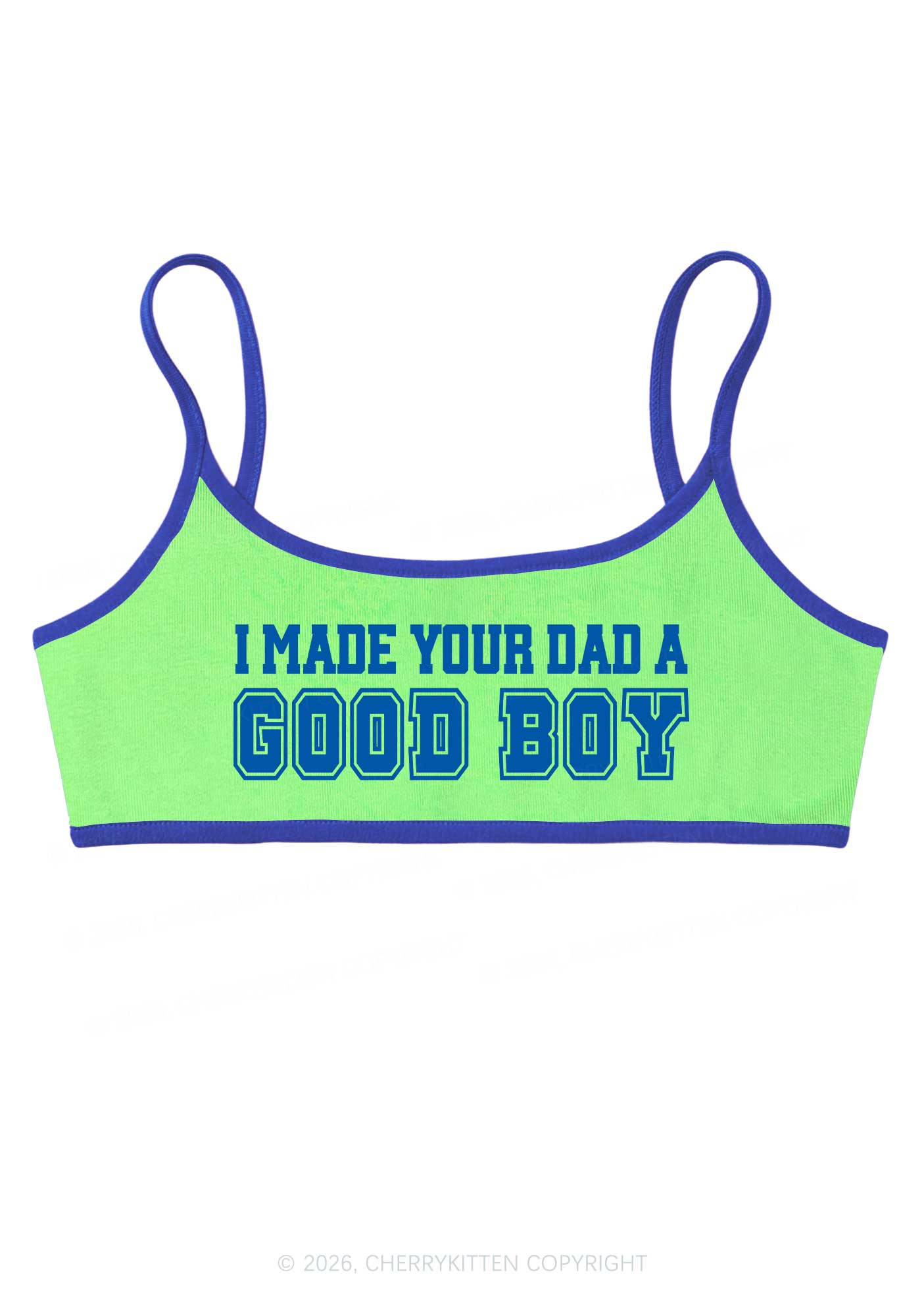 Made Your Dad A Good Boy Y2K Super Crop Cami Cherrykitten