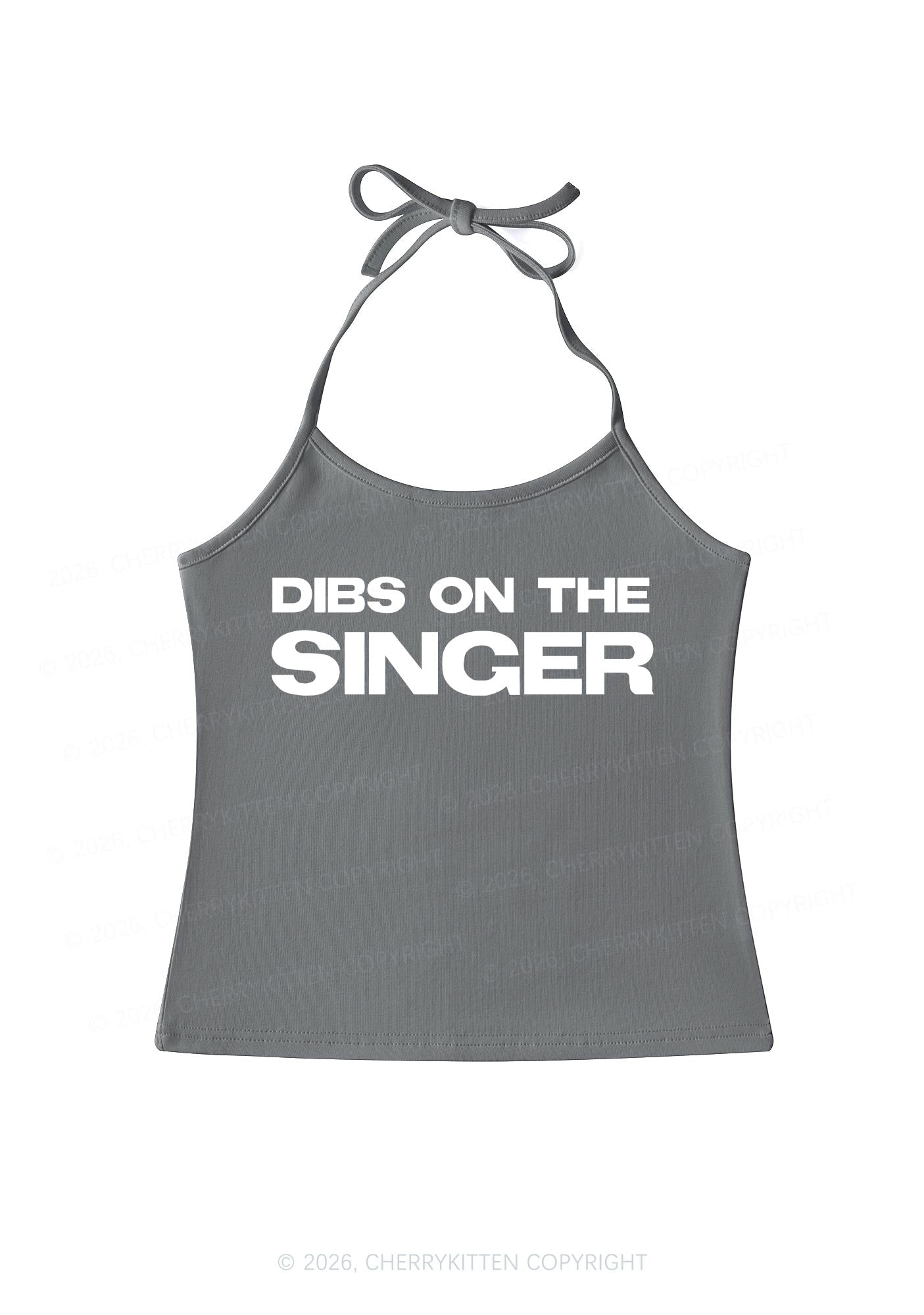 Dibs On The Singer Y2K Halter Neck Cami Cherrykitten