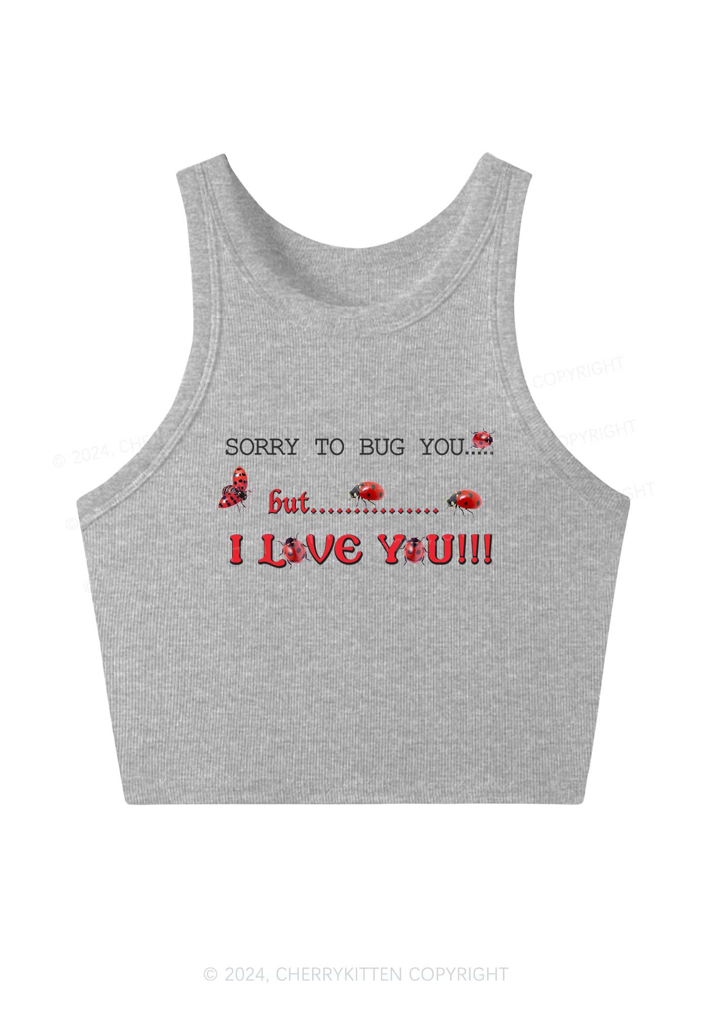 Sorry To Bug You Y2K Crop Tank Top Cherrykitten
