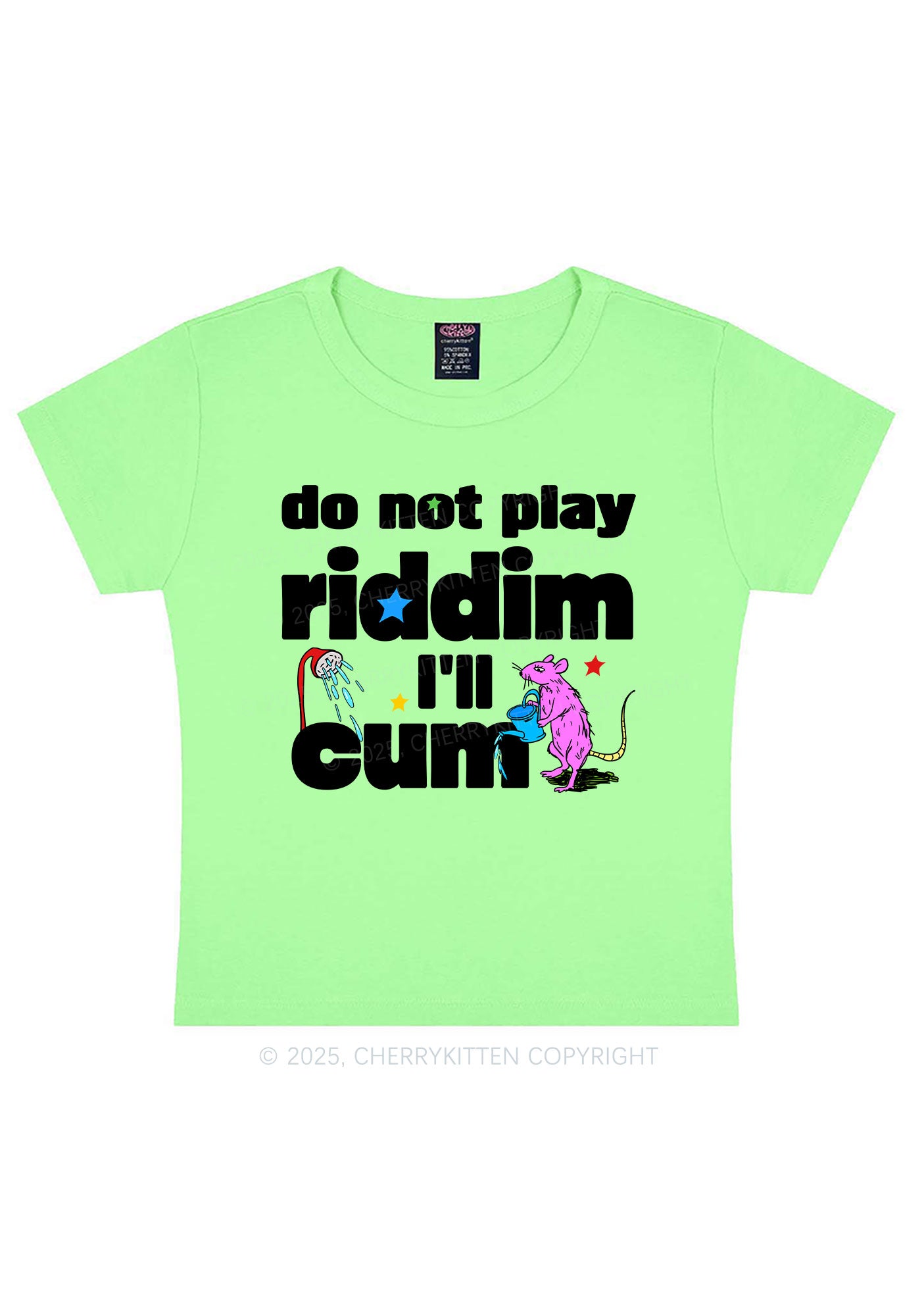 Do Not Play Riddim Y2K Baby Tee Cherrykitten