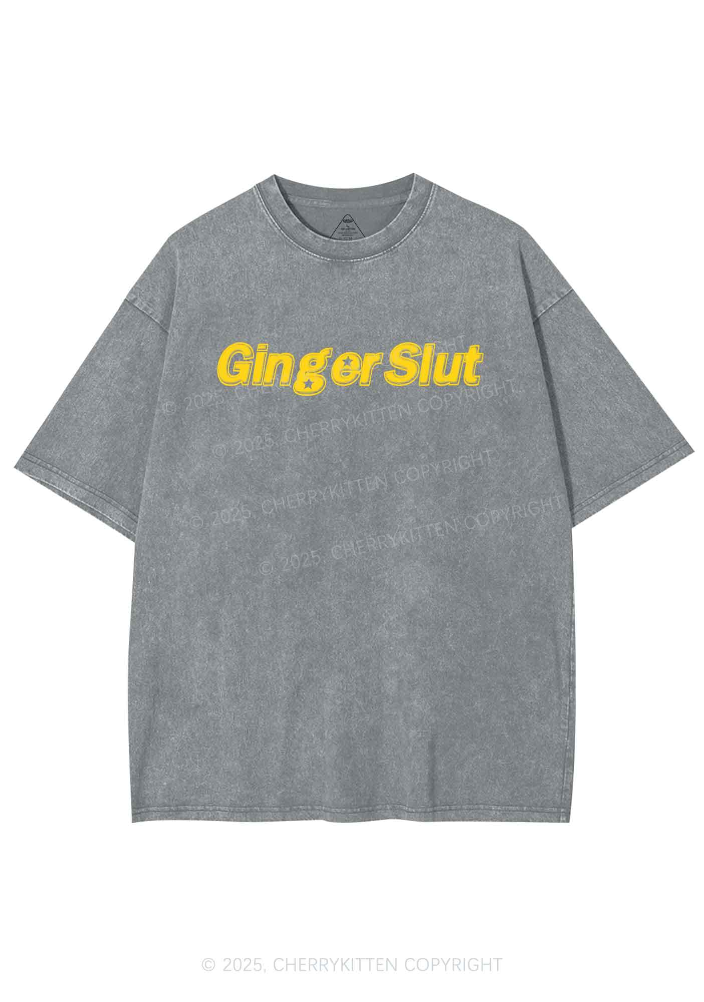 Ginger Slxt Y2K Shirts Washed Tee Cherrykitten