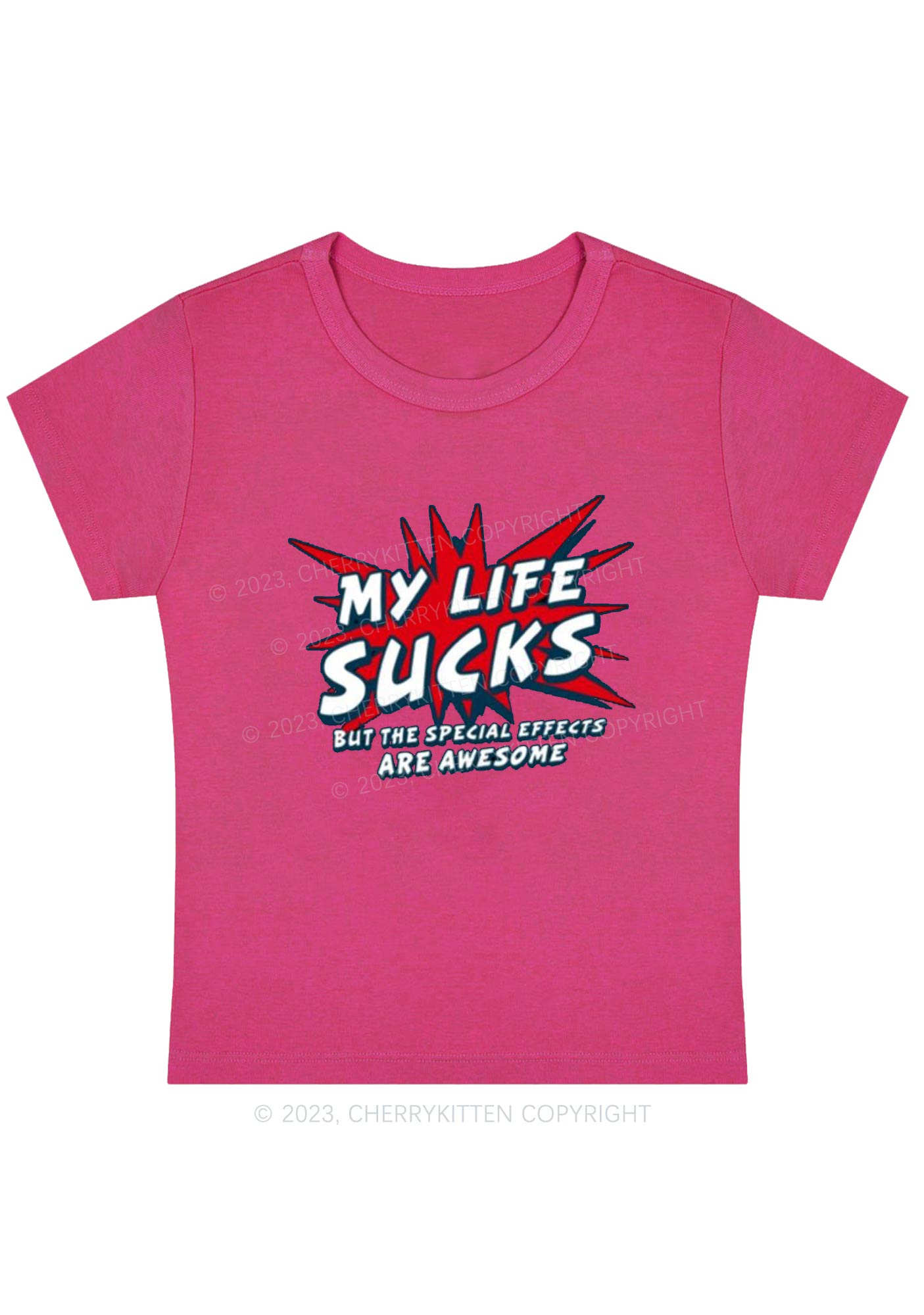 Curvy The Special Effects Are Awesome Baby Tee Cherrykitten
