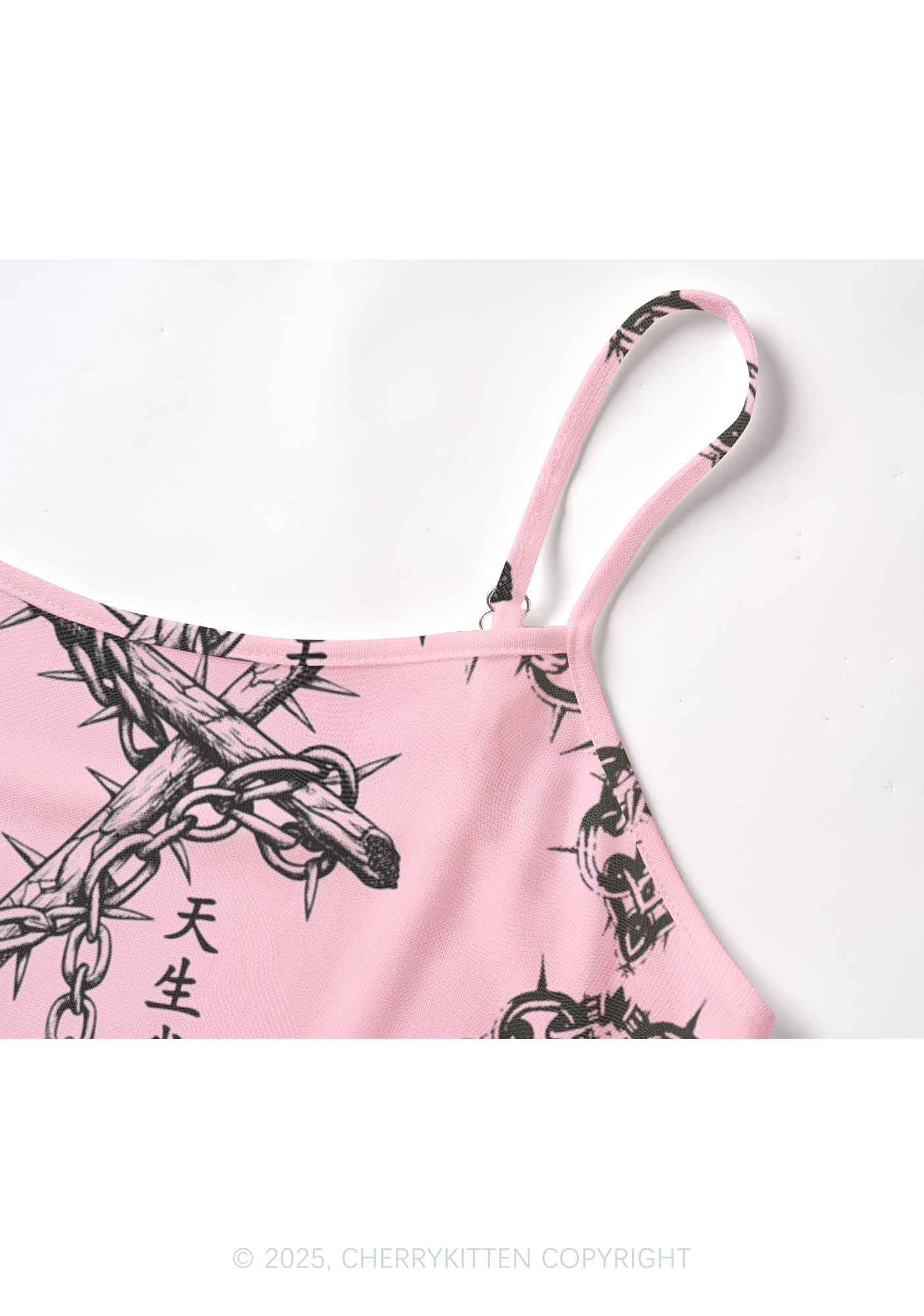 Born To Slay Y2K Mesh Cami Tank Cherrykitten