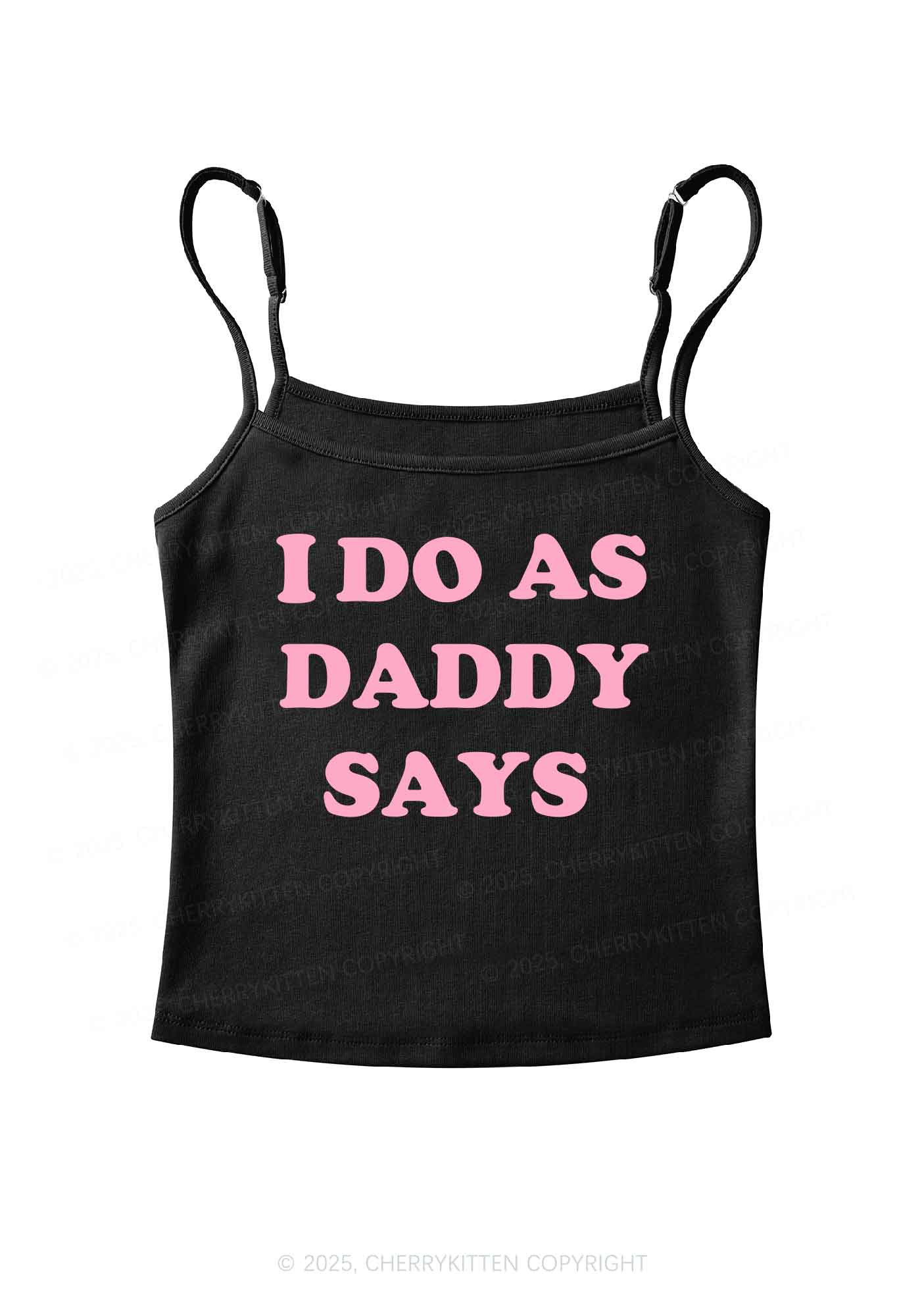 I Do As Daddy Says Y2K Spaghetti Strap Cami Cherrykitten
