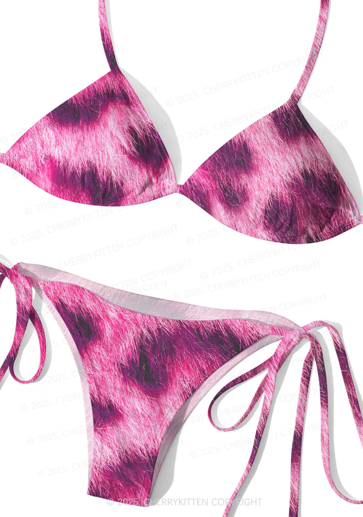 Pink Leopard Y2K Print Bikini Set Cherrykitten