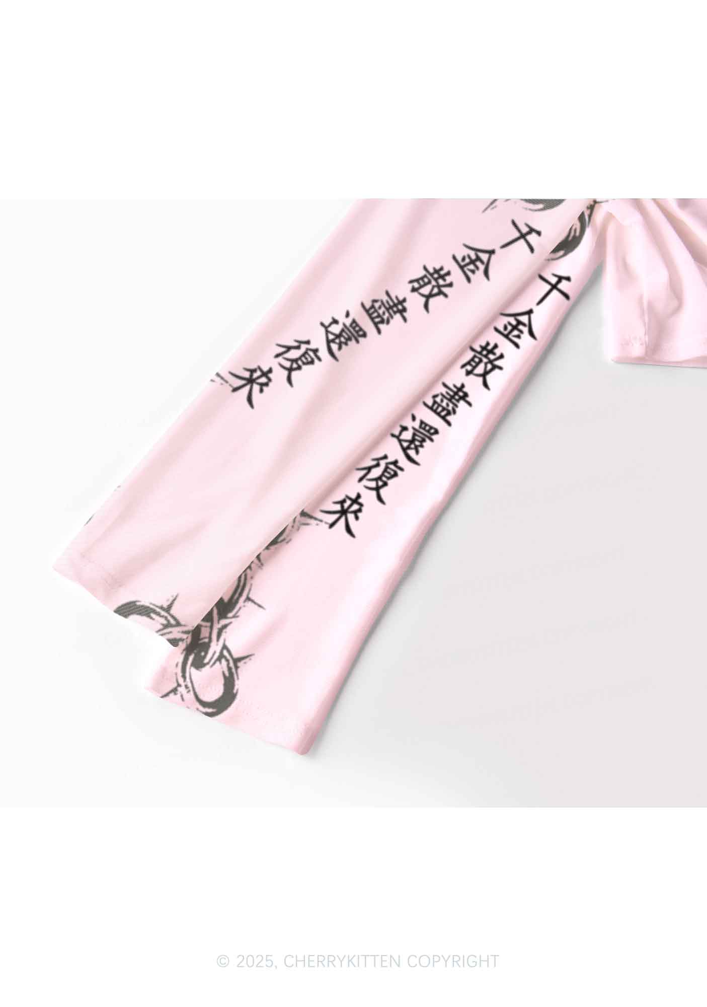 Born To Slay Y2K Mesh Long Sleeve Crop Top Cherrykitten