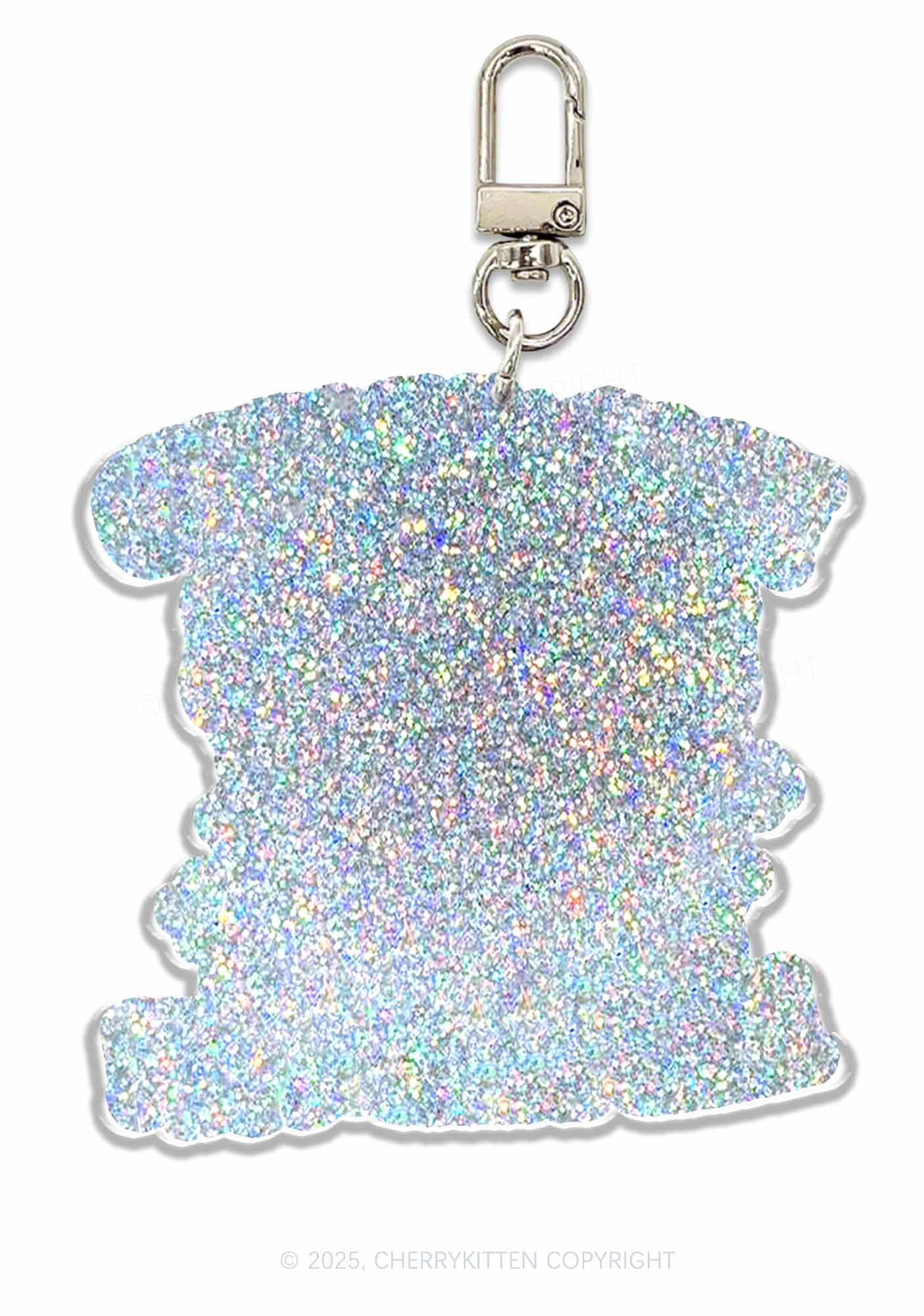 Halloween Fxxk Around Skull 1Pc Y2K Glitter Keychain Cherrykitten