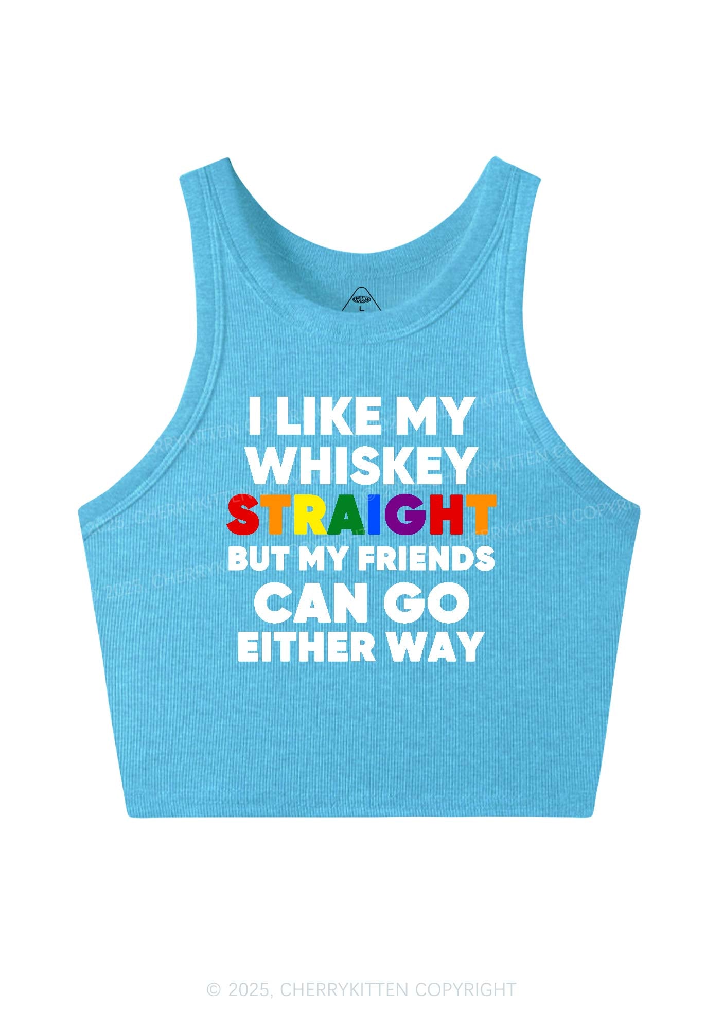 I Like Straight Pride Y2K Crop Tank Top Cherrykitten