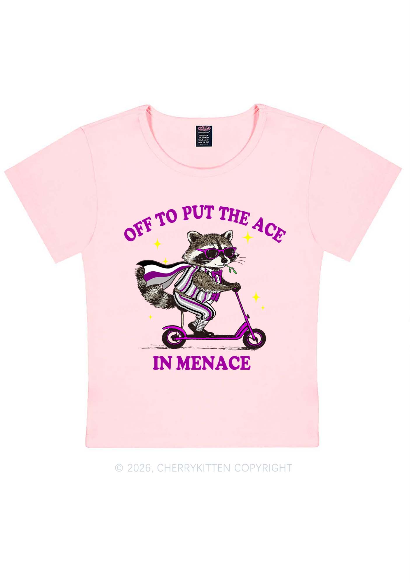 Put The Ace In Menace Pride Y2K Baby Tee Cherrykitten