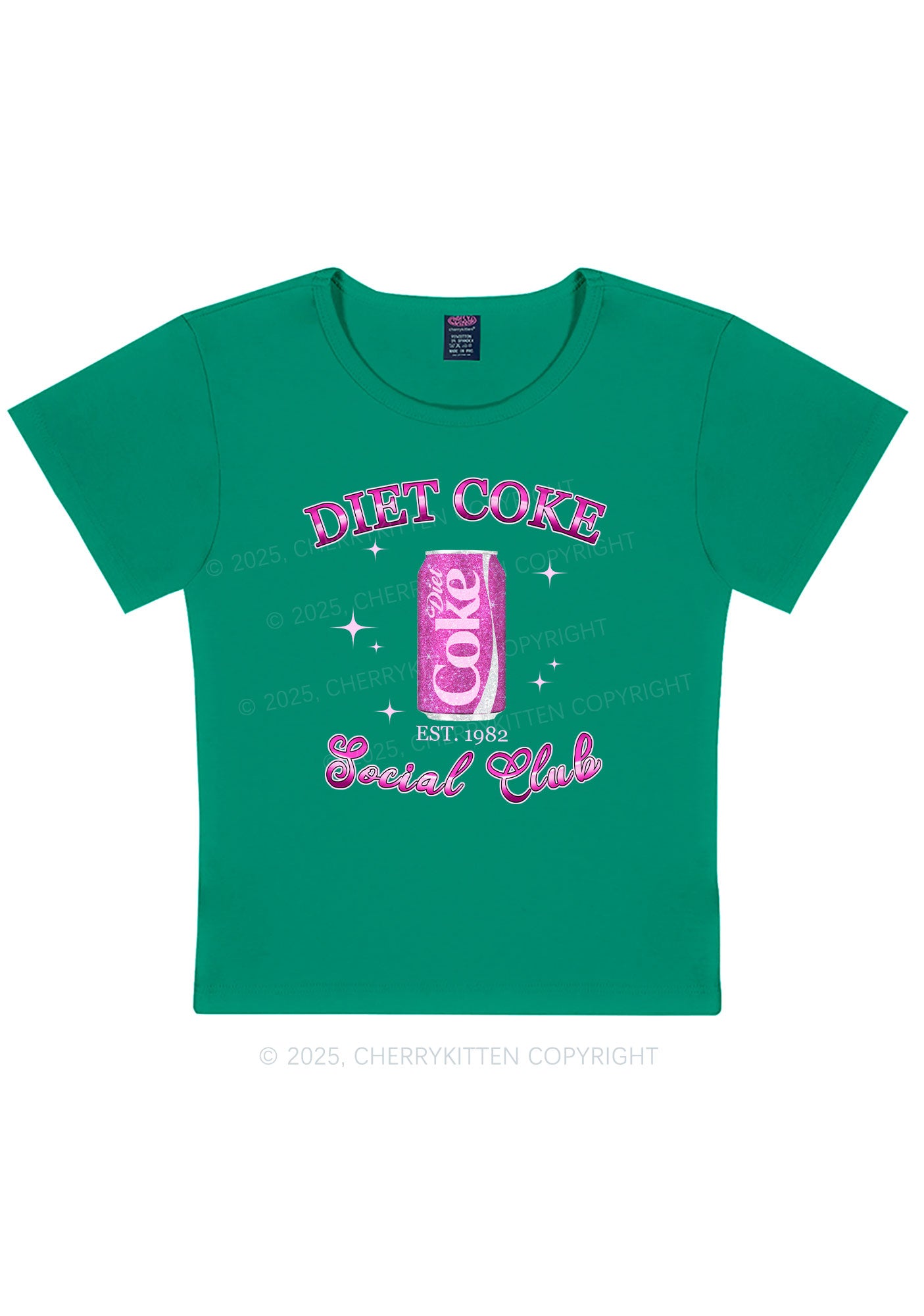 Diet Coke Social Club Y2K Baby Tee Cherrykitten
