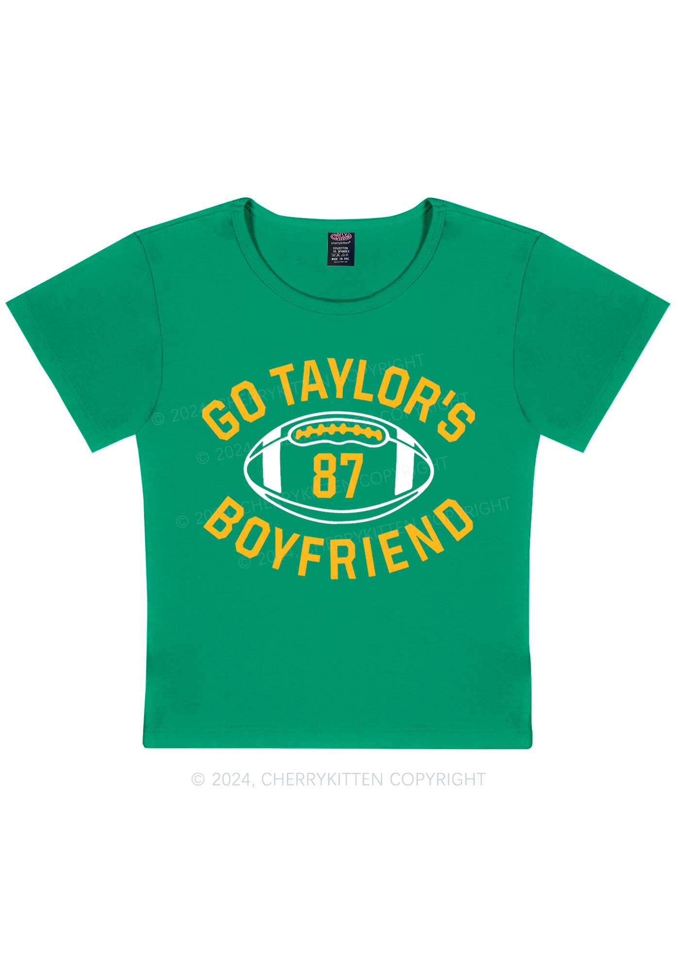 Go Boyfriend Y2K Super Bowl Baby Tee Cherrykitten