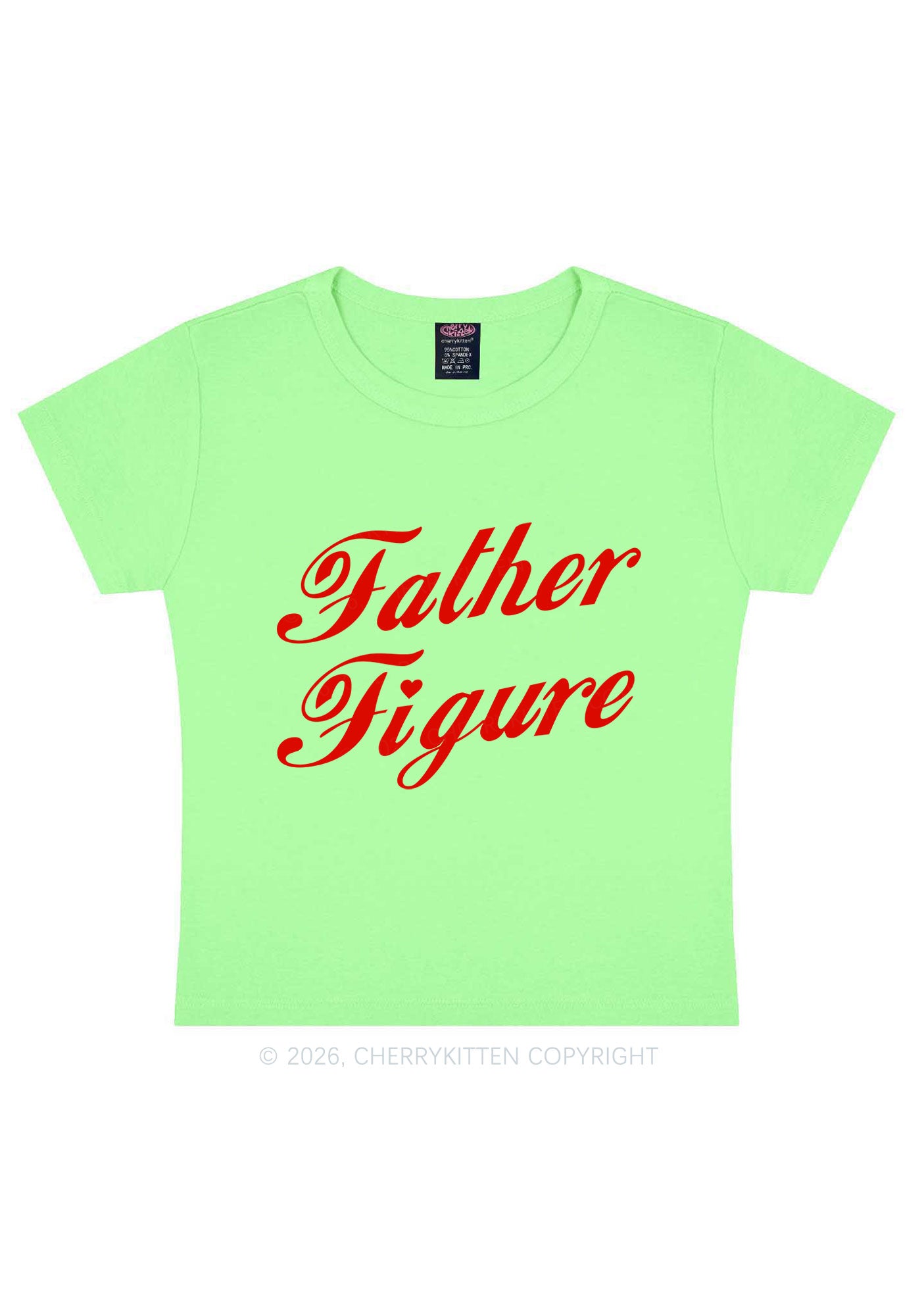 Father Figure Valentine's Day Y2K Baby Tee Cherrykitten