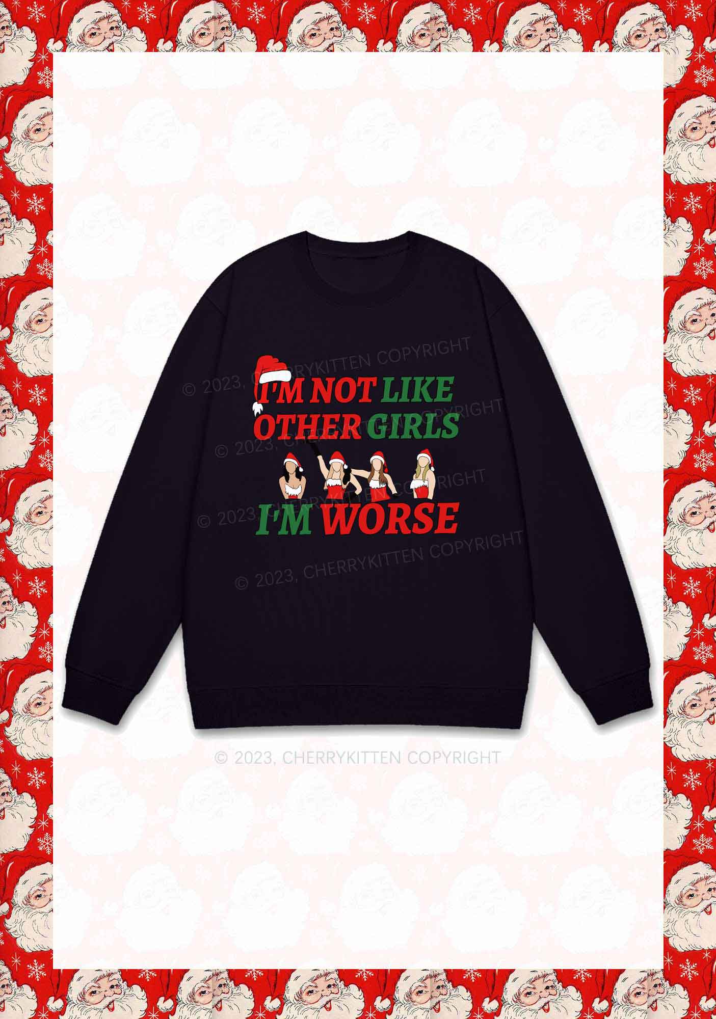 I'm Worse Y2K Sweatshirt Cherrykitten