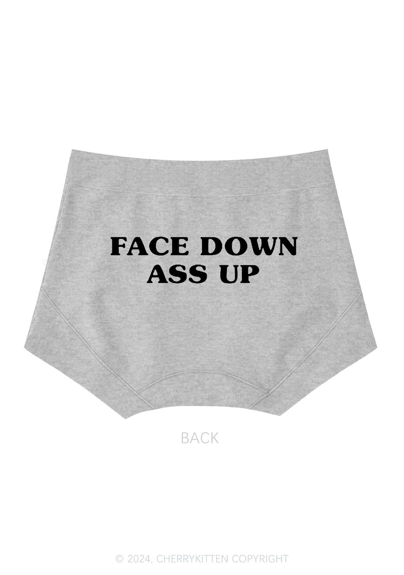 Face Down Y2K Mid Rise Waist Boyshort Cherrykitten