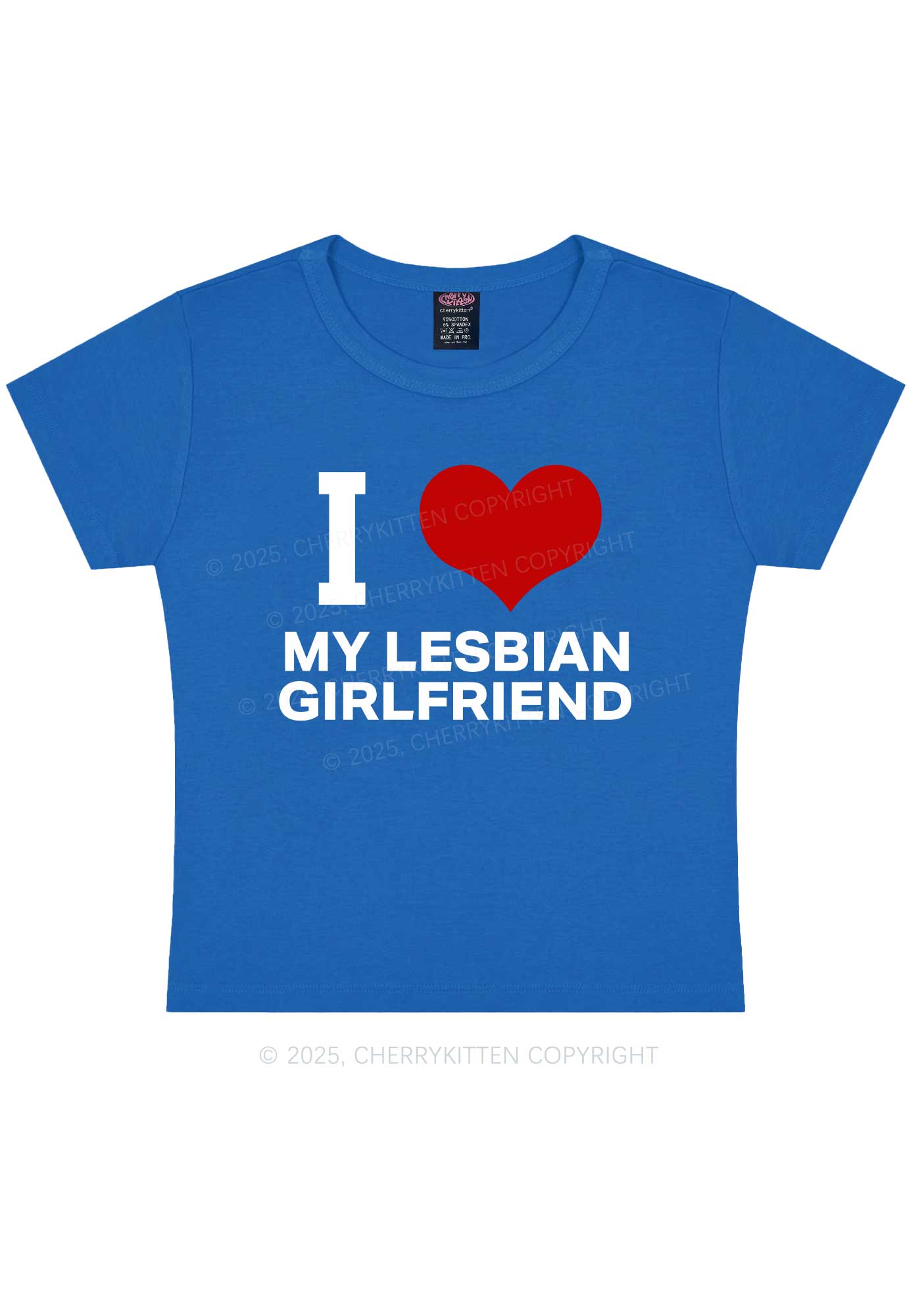 I Love My Lesbian GF Y2K Baby Tee Cherrykitten