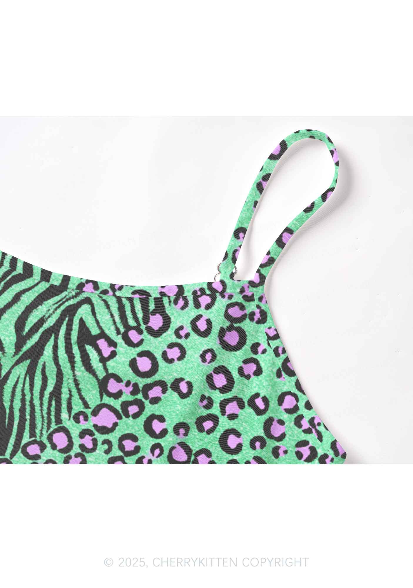 Mint Leopard Y2K Mesh Cami Tank Cherrykitten