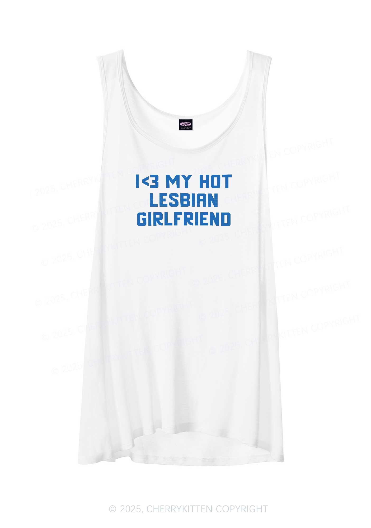 My Hot Lesbian GF Pride Y2K Sheer Boyfriend Tank Cherrykitten