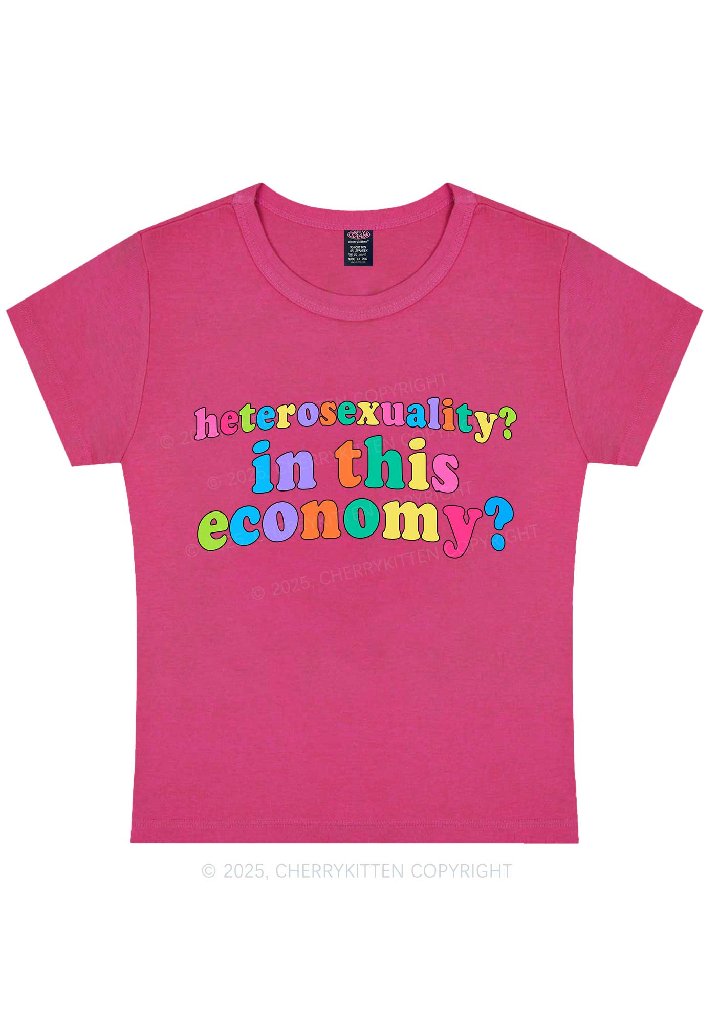 Heterosexuality In This Economy Pride Y2K Baby Tee Cherrykitten