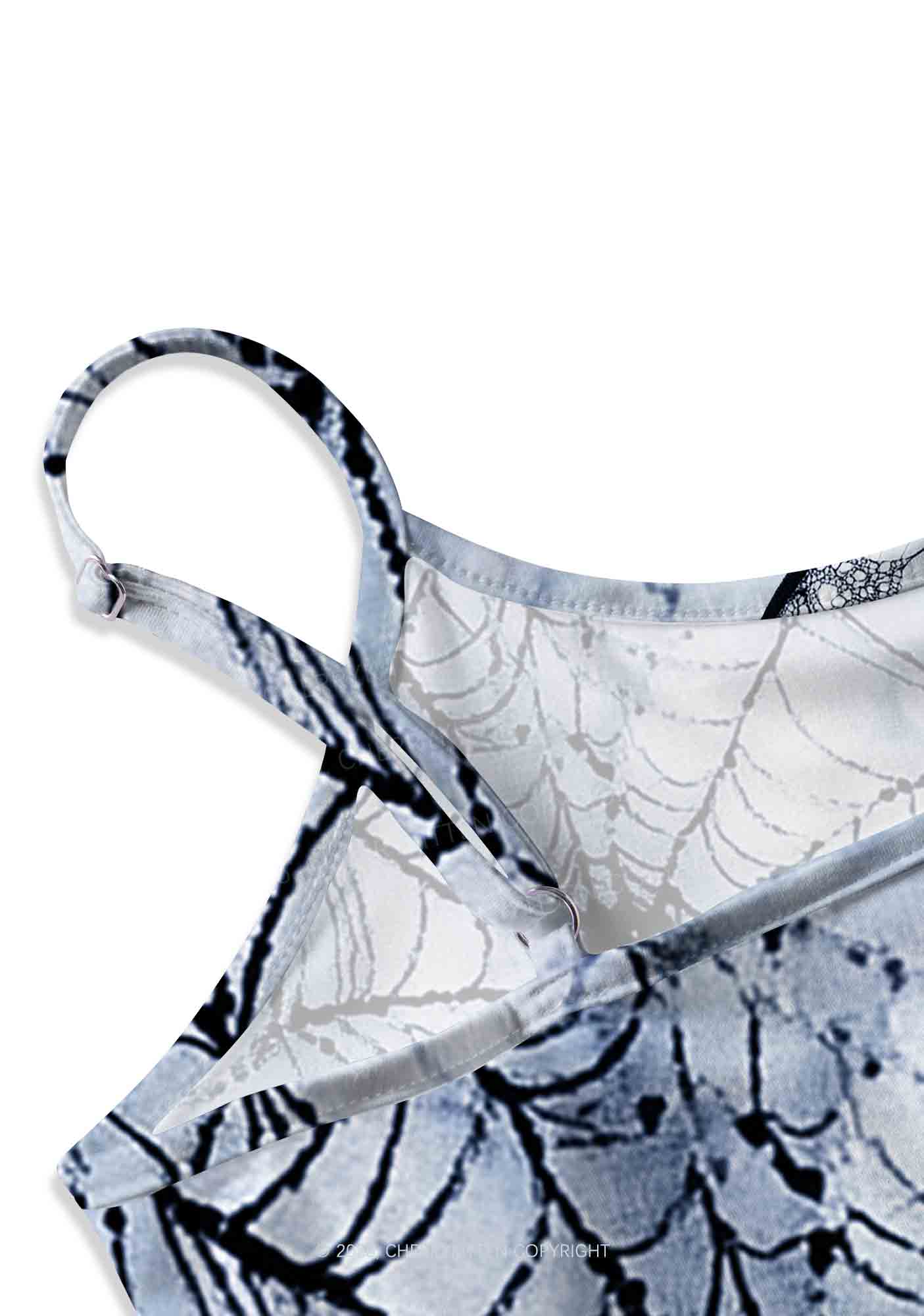 Web And Butterflies Y2K Print Cami Crop Top Cherrykitten