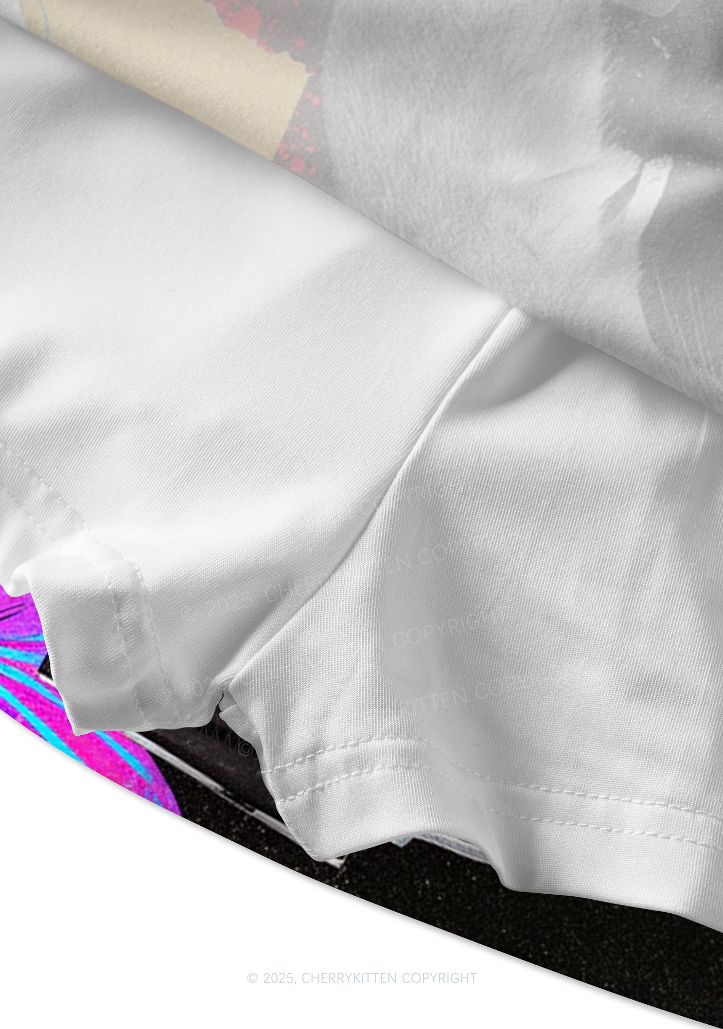 Neon DJ Mouse Y2K Print Mini Skirt Cherrykitten