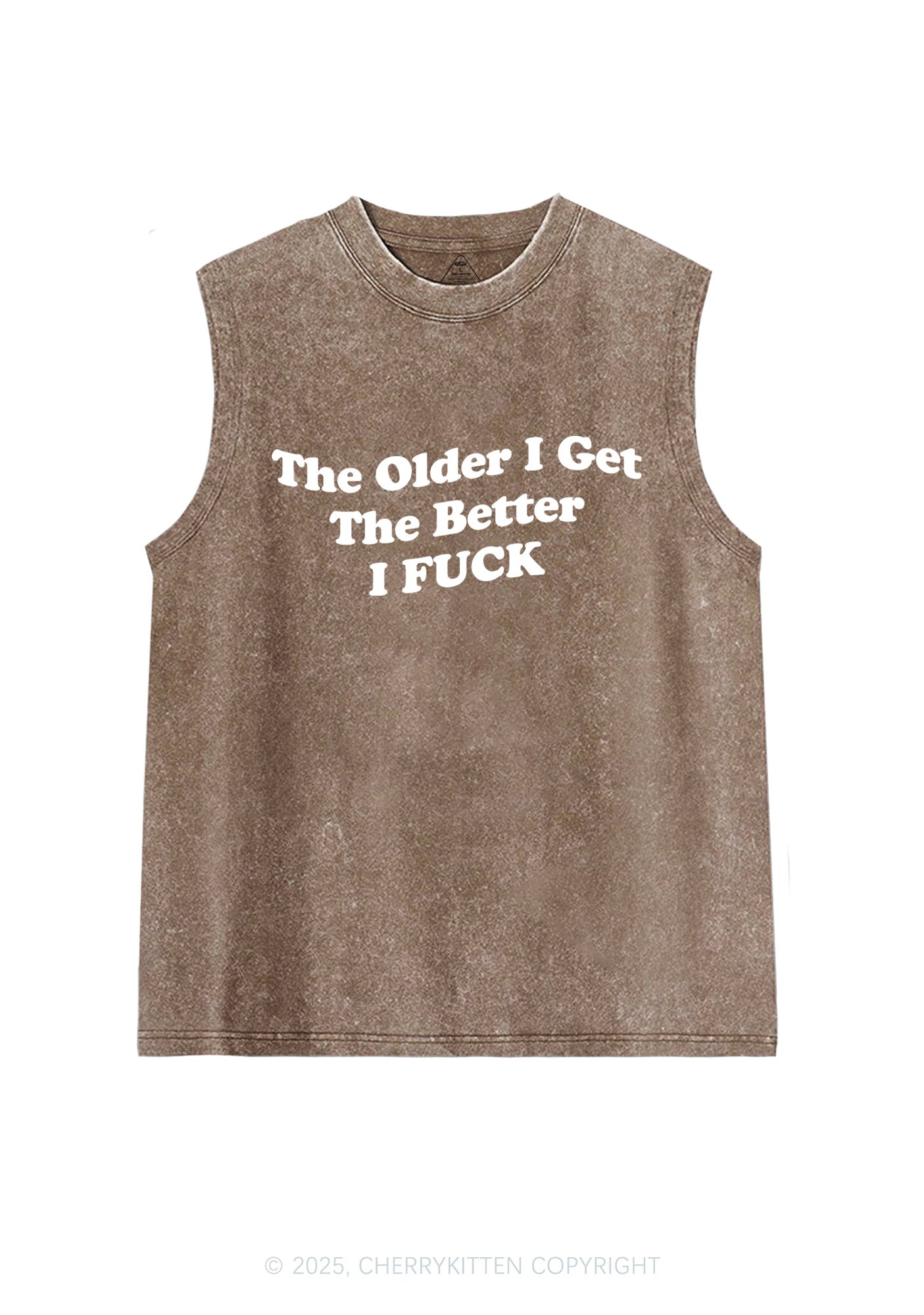 Older Get Better Fxxk Y2K Washed Muscle Tank Cherrykitten