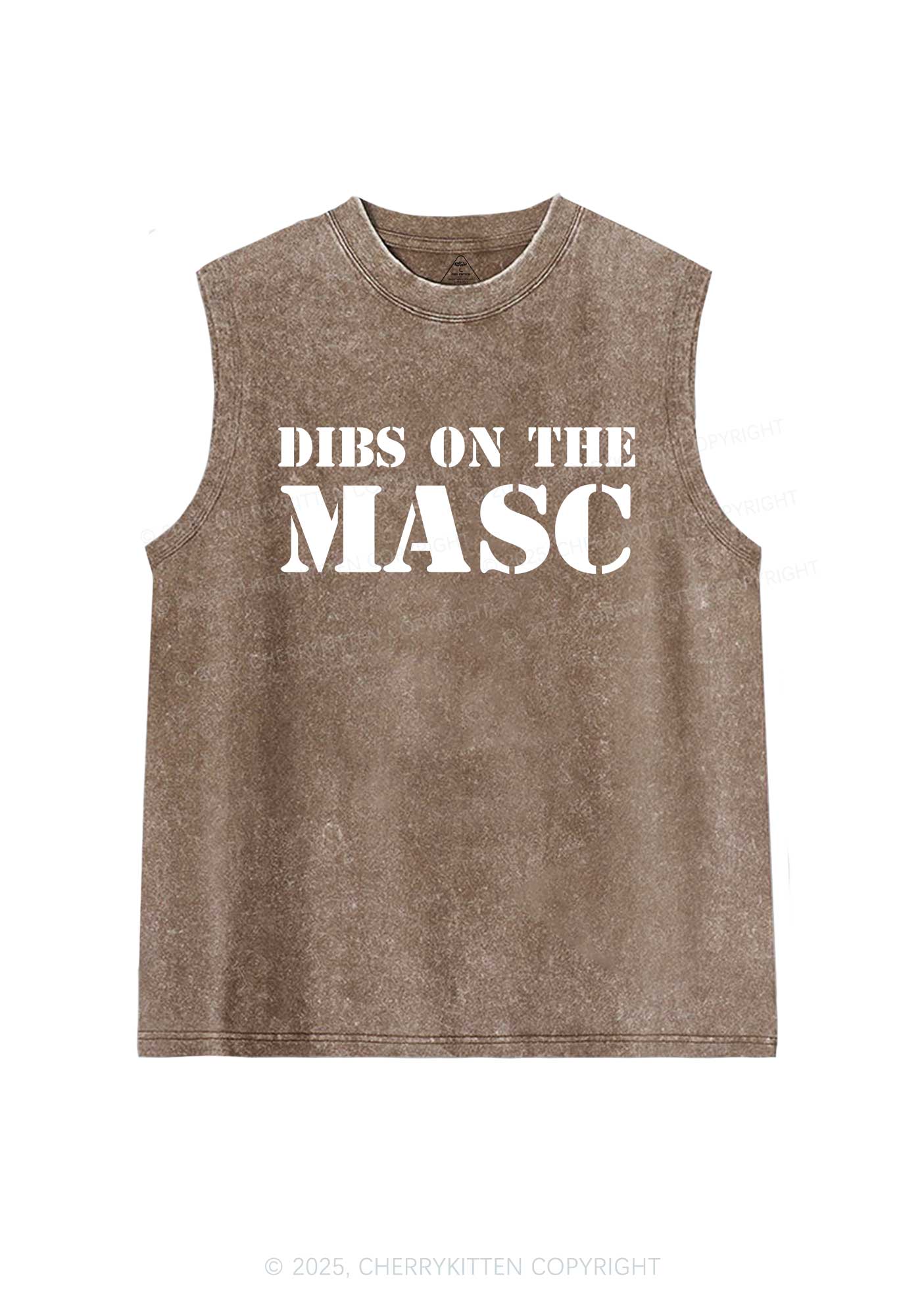 Dibs On The Masc Pride Y2K Washed Muscle Tank Cherrykitten