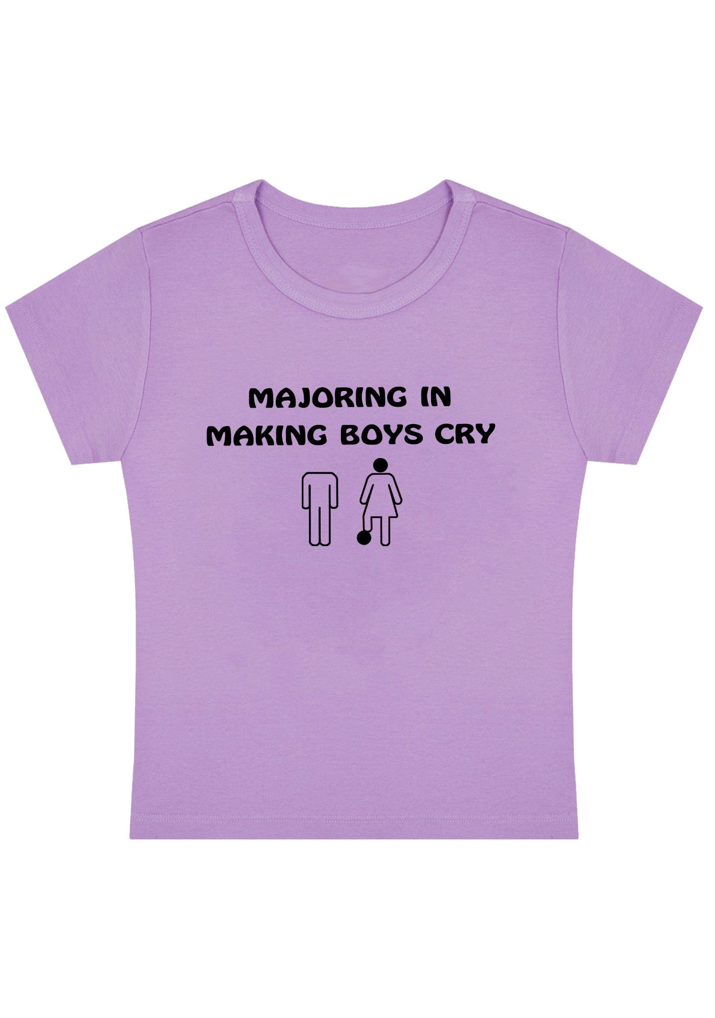 Curvy Majoring In Making Boys Cry Baby Tee