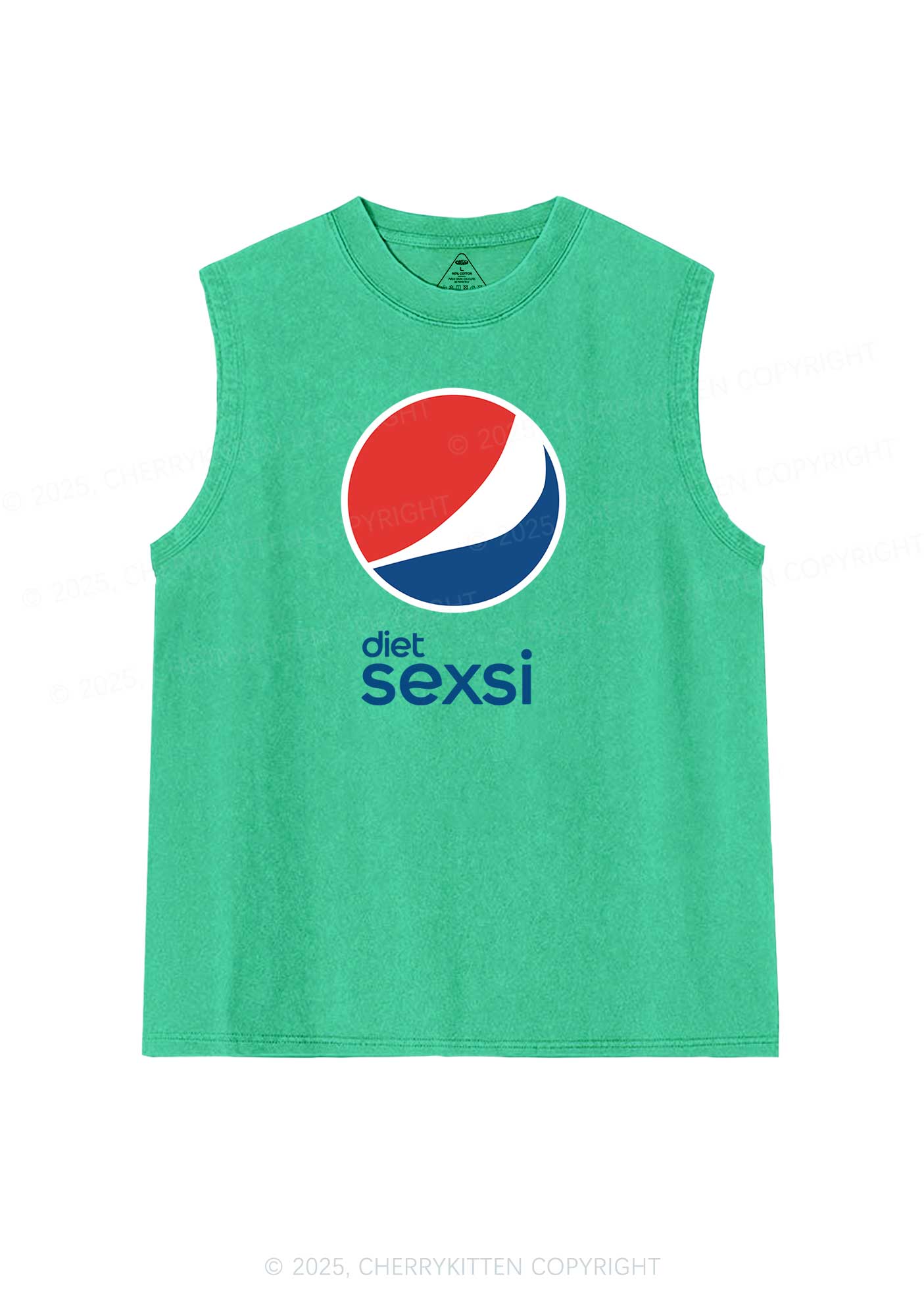 Diet Sexsi Y2K Washed Muscle Tank Cherrykitten