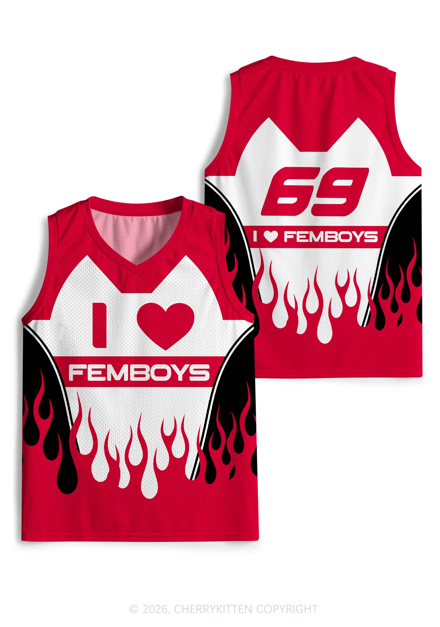 I Love Femboys Pride Y2K Sport Jersey Tank Cherrykitten